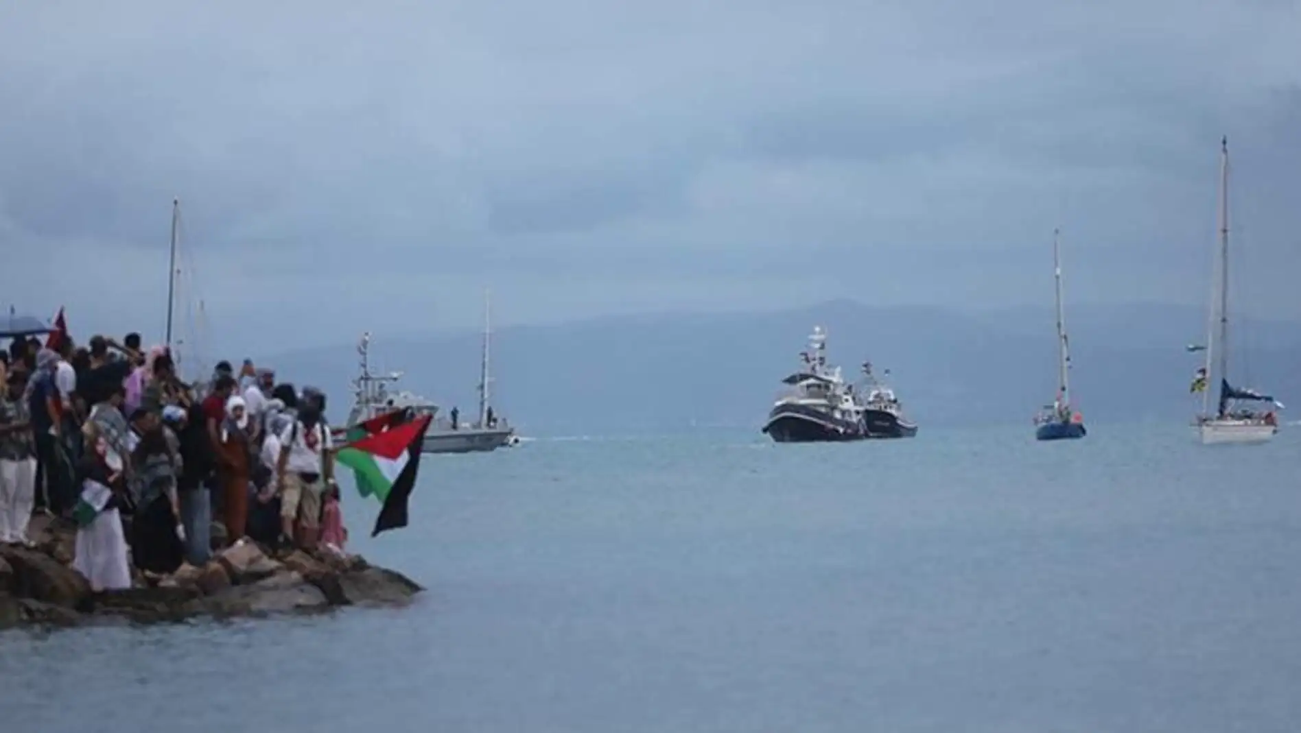 A group of boats in the Aegean Sea.