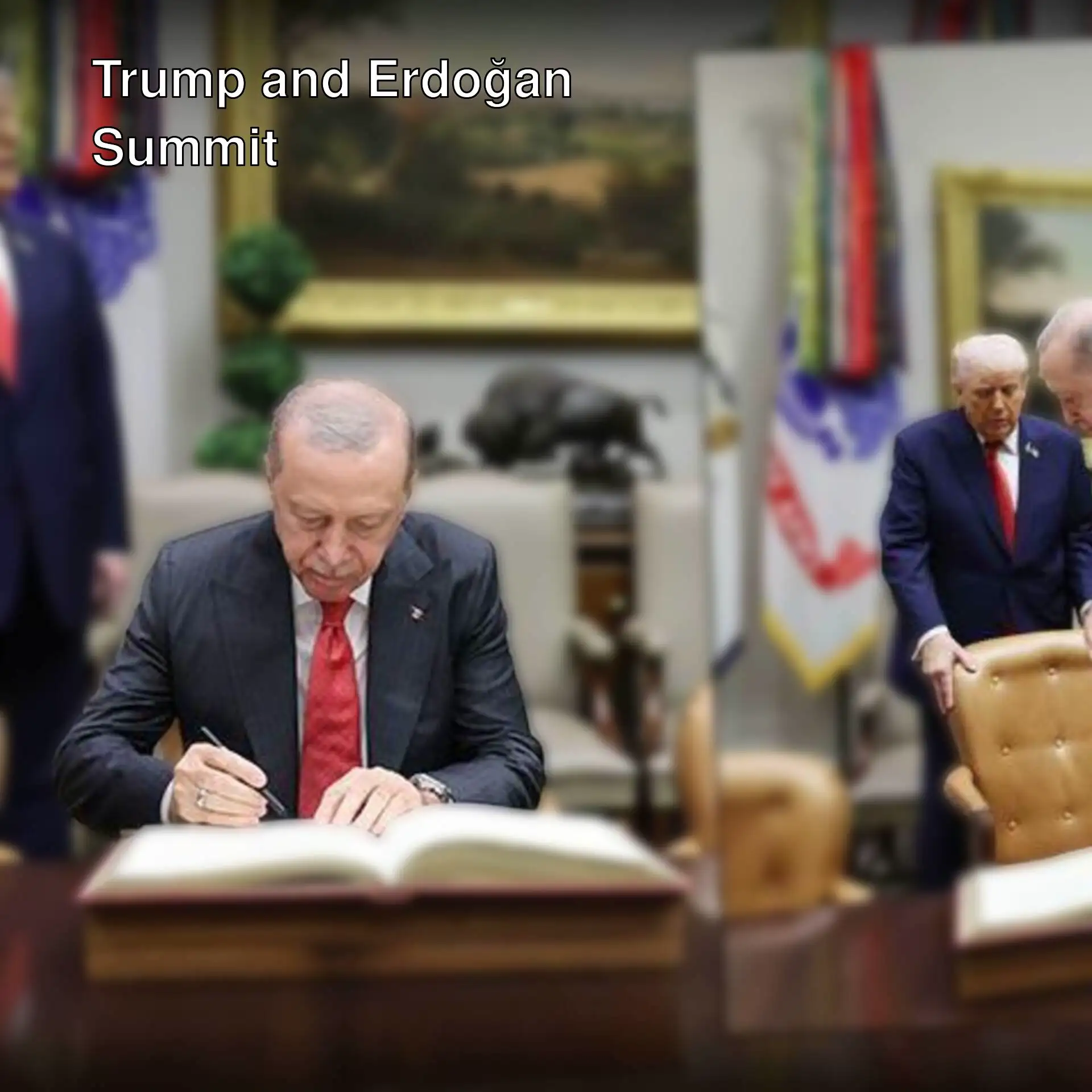President Erdoğan meets with Trump at the White House.