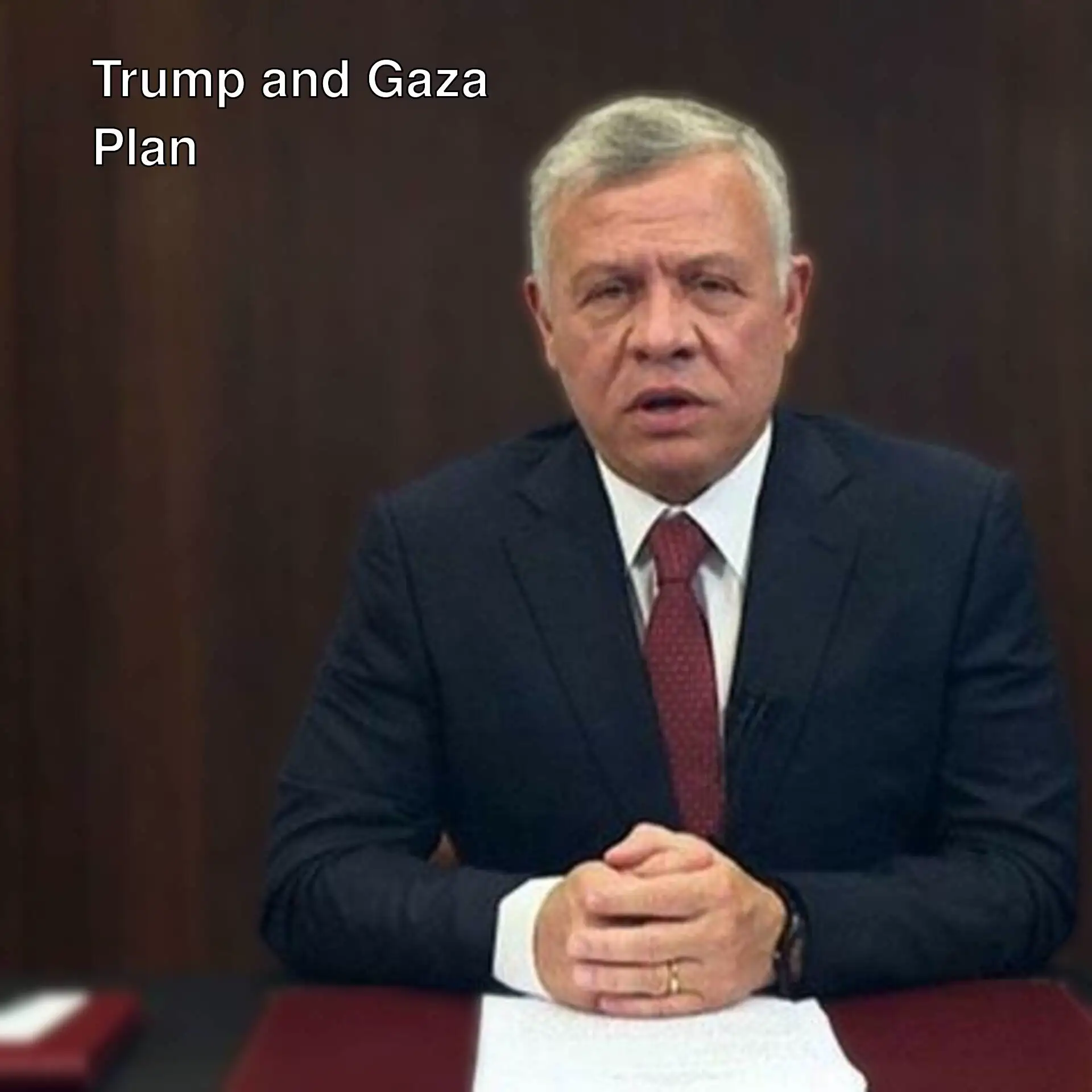 King Abdullah of Jordan discusses Trump's Gaza plan.