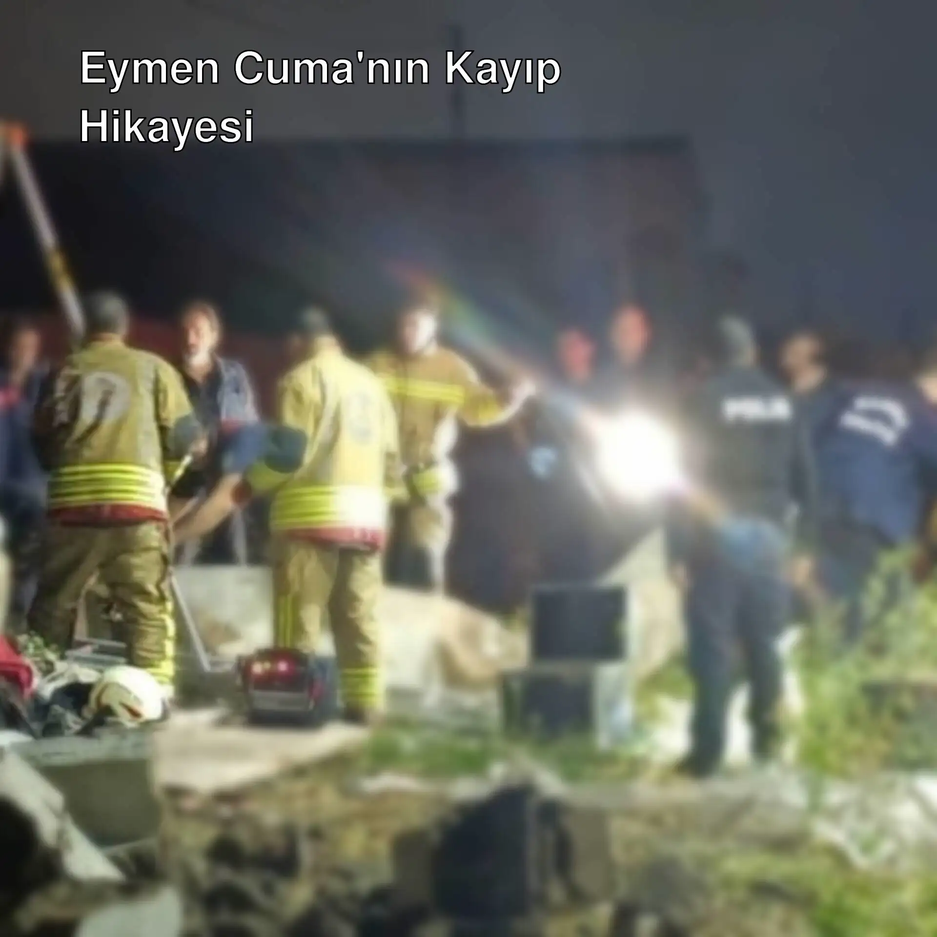 Eymen Cuma'nın bulunduğu kuyu etrafında toplanmış insanlar. Eymen Cuma'nın bulunduğu kuyu etrafında toplanmış insanlar.