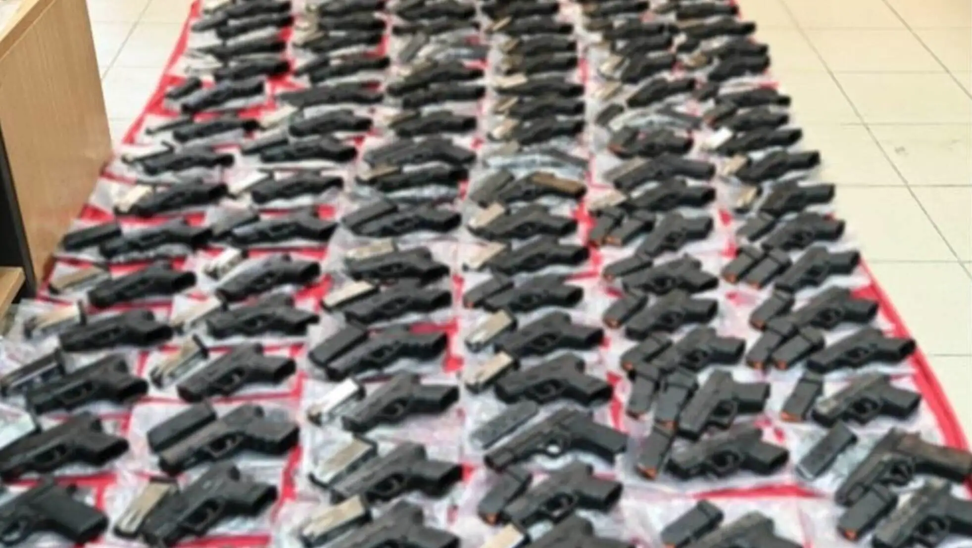 Weapons seized in Greece.