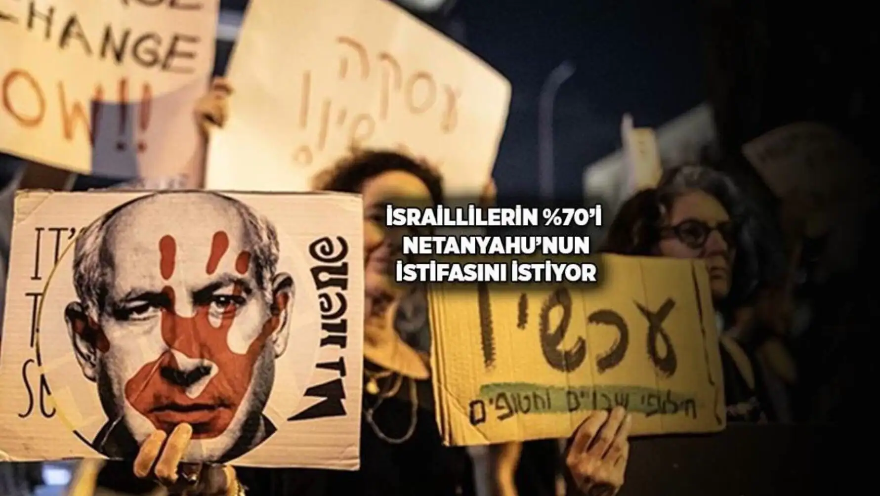 İsrailliler, Netanyahu'ya karşı sokağa döküldü.