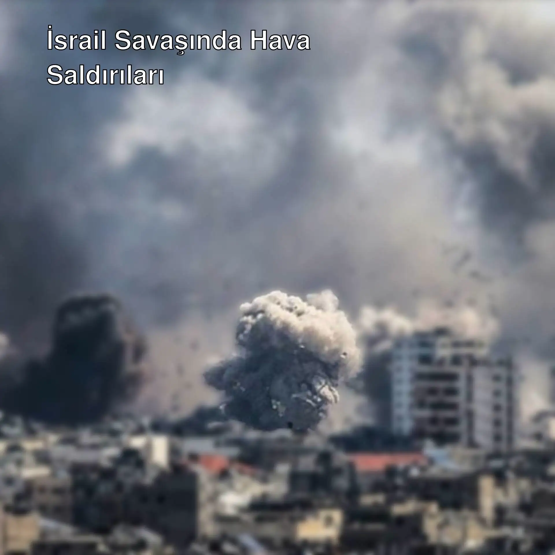 İsrail hava saldırısı sonrası dumanlar.