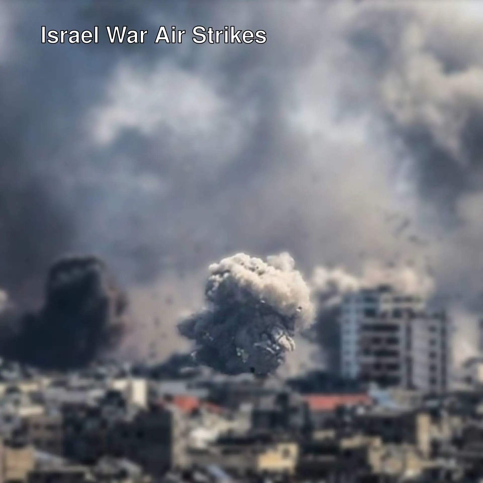 Smoke from an Israeli airstrike.