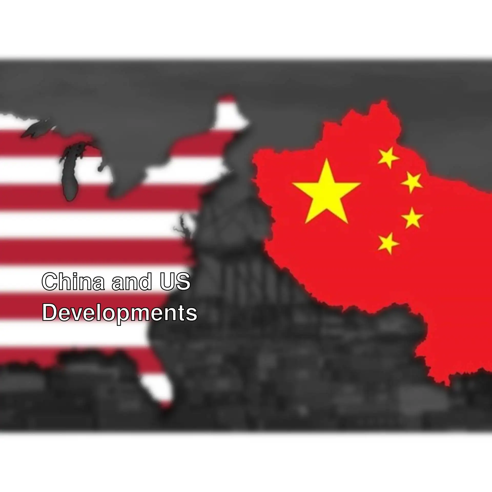Map of the US and China