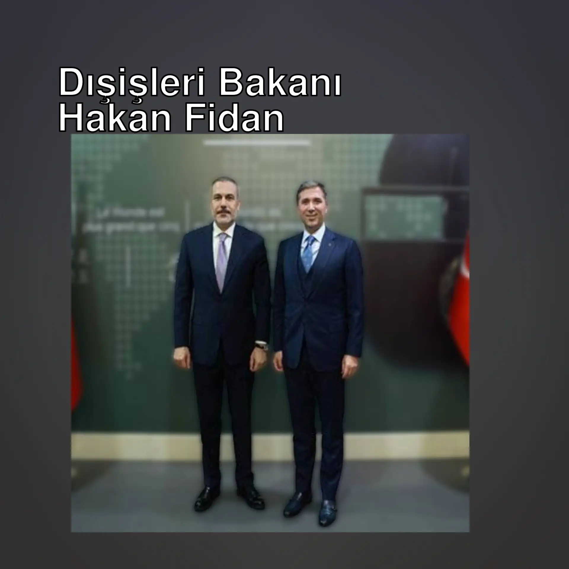 Dışişleri Bakanı Hakan Fidan ve AK Parti Dış İlişkiler Başkanı Sırakaya.