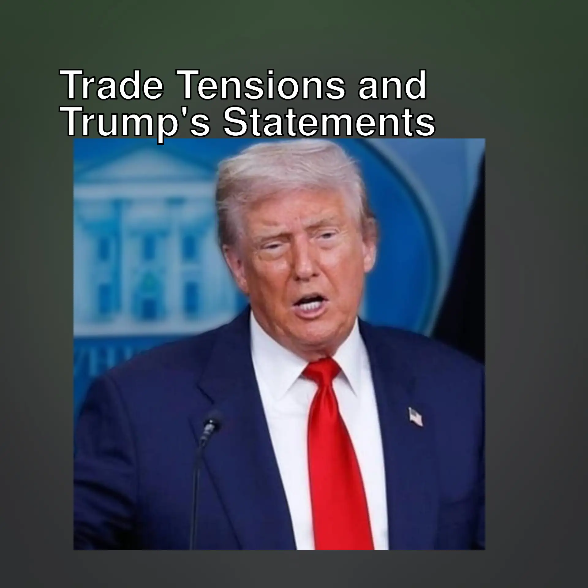 Trump speaks about tariffs at the White House. Trump speaks about tariffs at the White House.