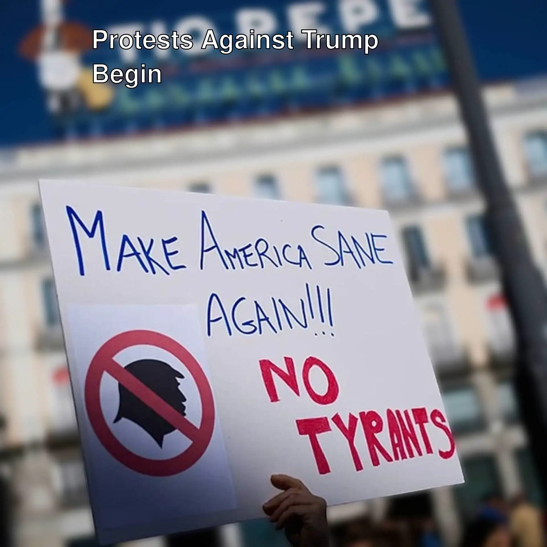 Protests against Trump in the US. Protests against Trump in the US.