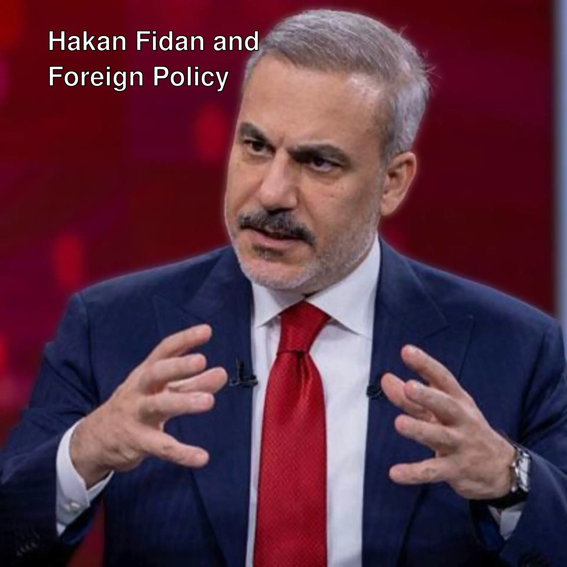 Foreign Minister Hakan Fidan making statements live on air. Foreign Minister Hakan Fidan making statements live on air.