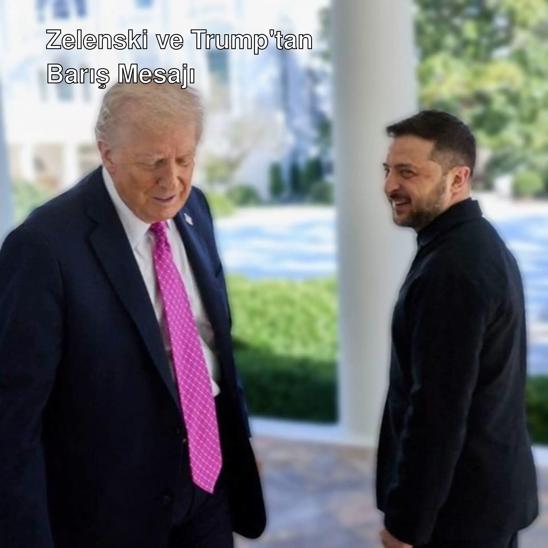 Zelenski ve Trump görüşmesi sırasında iki liderin konuşması. Zelenski ve Trump görüşmesi sırasında iki liderin konuşması.