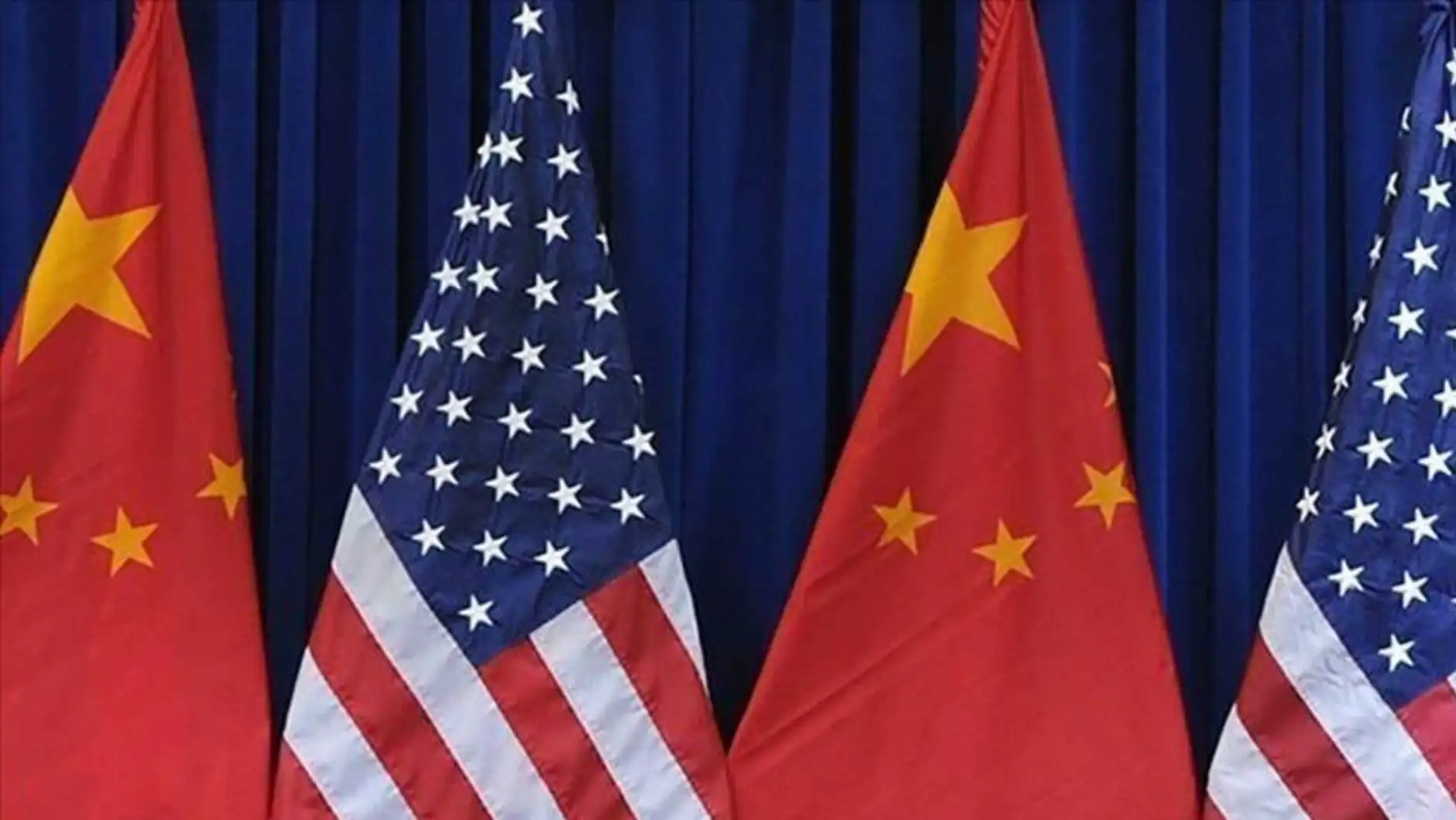 Flags of the US and China Flags of the US and China