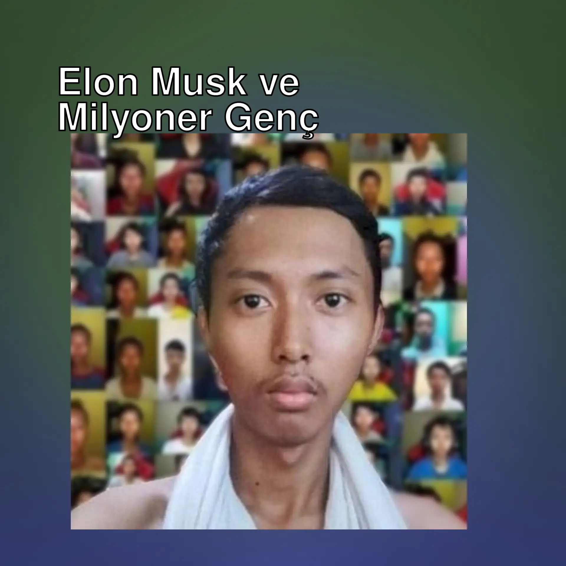 Bir adam selfie çekiyor.
