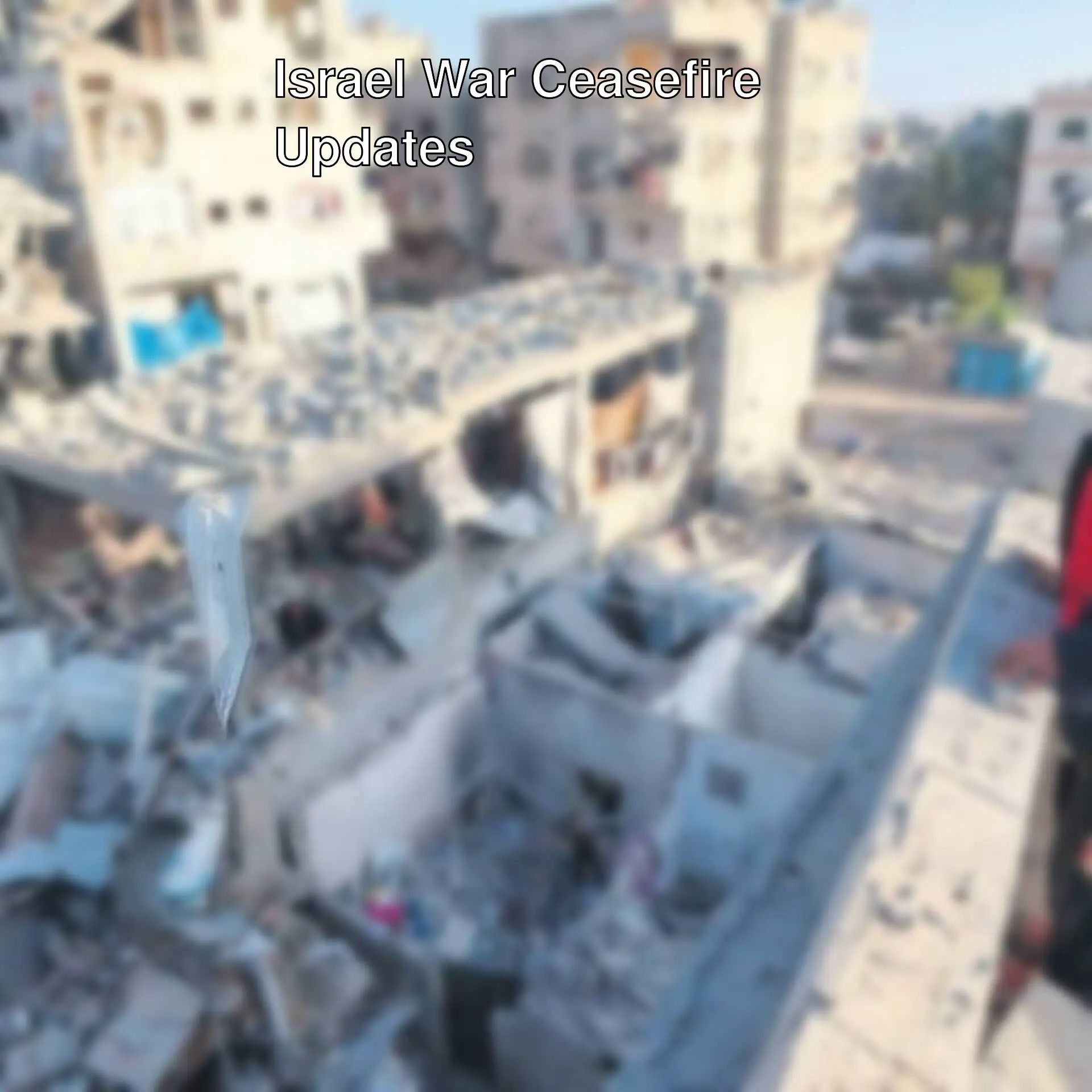 A group of people standing on the roof of a destroyed building. A group of people standing on the roof of a destroyed building.