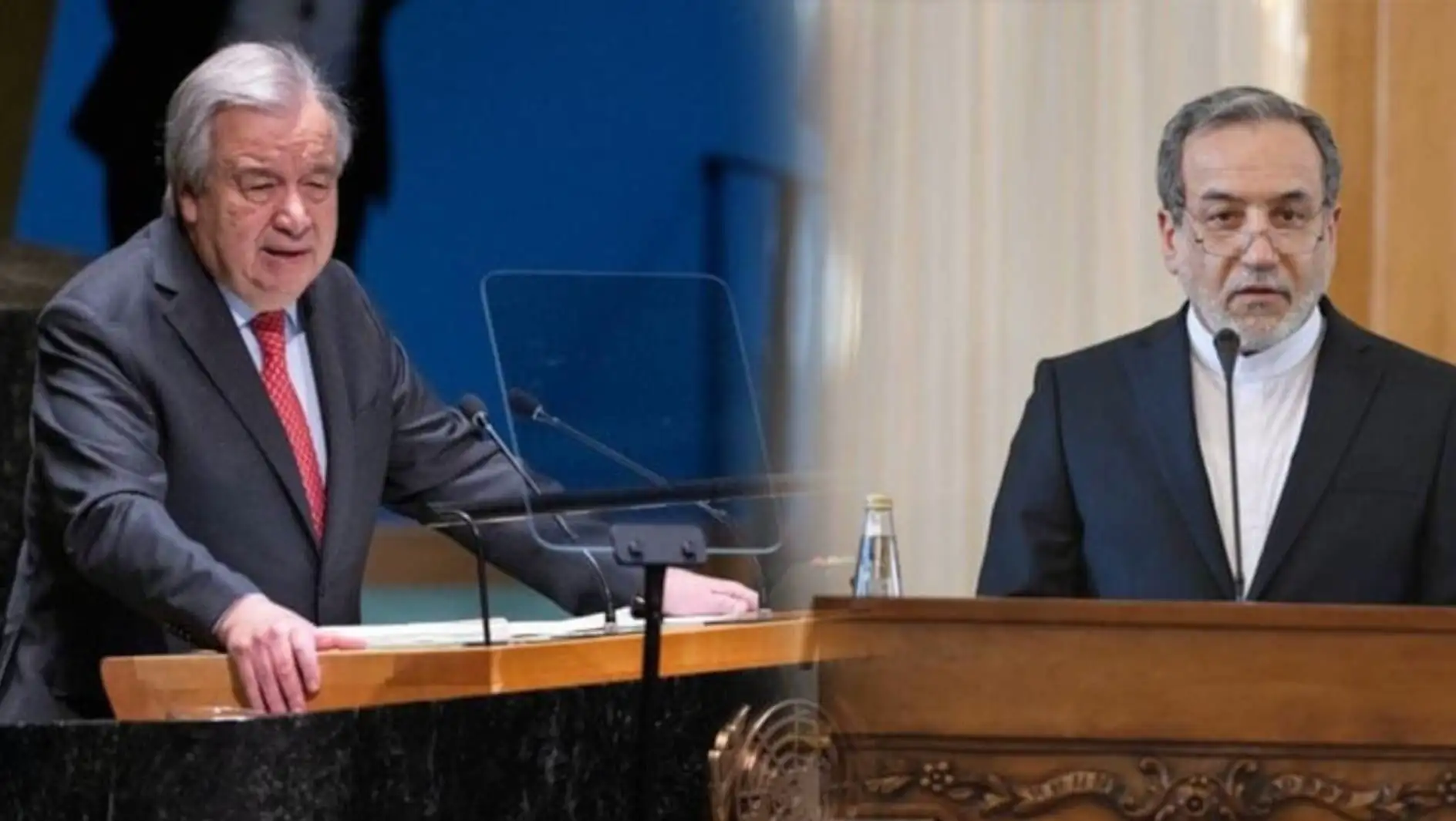 İran Dışişleri Bakanı Abbas Arakçi ve BM Genel Sekreteri Antonio Guterres görüşmesi. İran Dışişleri Bakanı Abbas Arakçi ve BM Genel Sekreteri Antonio Guterres görüşmesi.