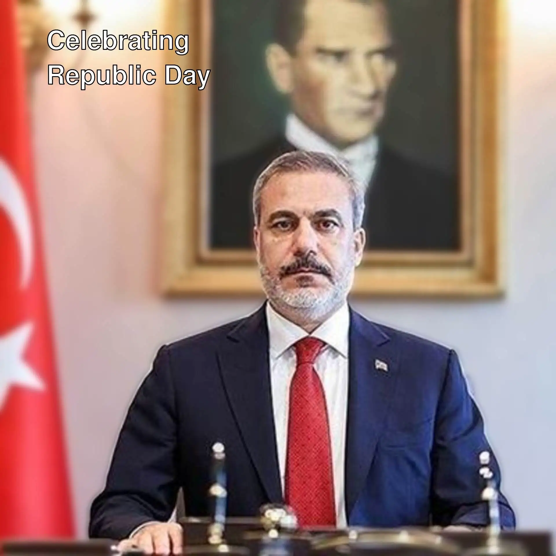 Foreign Minister Hakan Fidan's message for Republic Day on October 29. Foreign Minister Hakan Fidan's message for Republic Day on October 29.