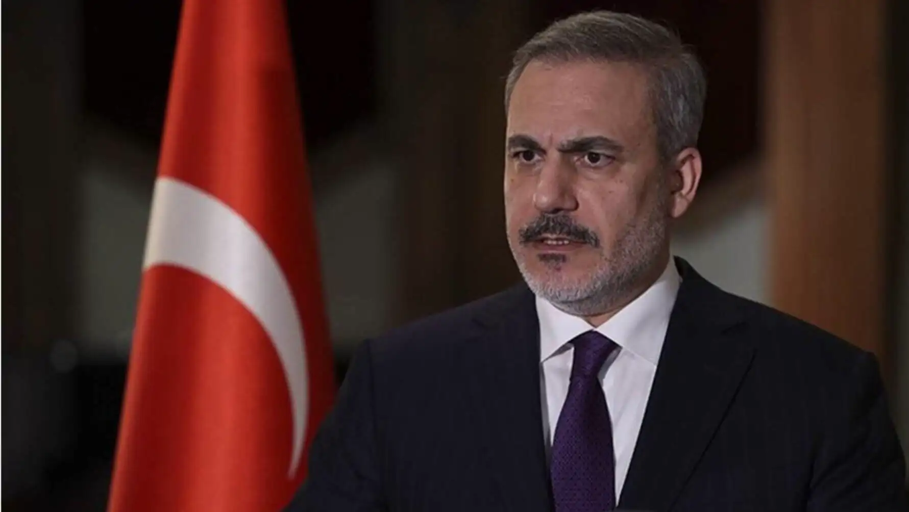 Hakan Fidan, resmi bir toplantıda.