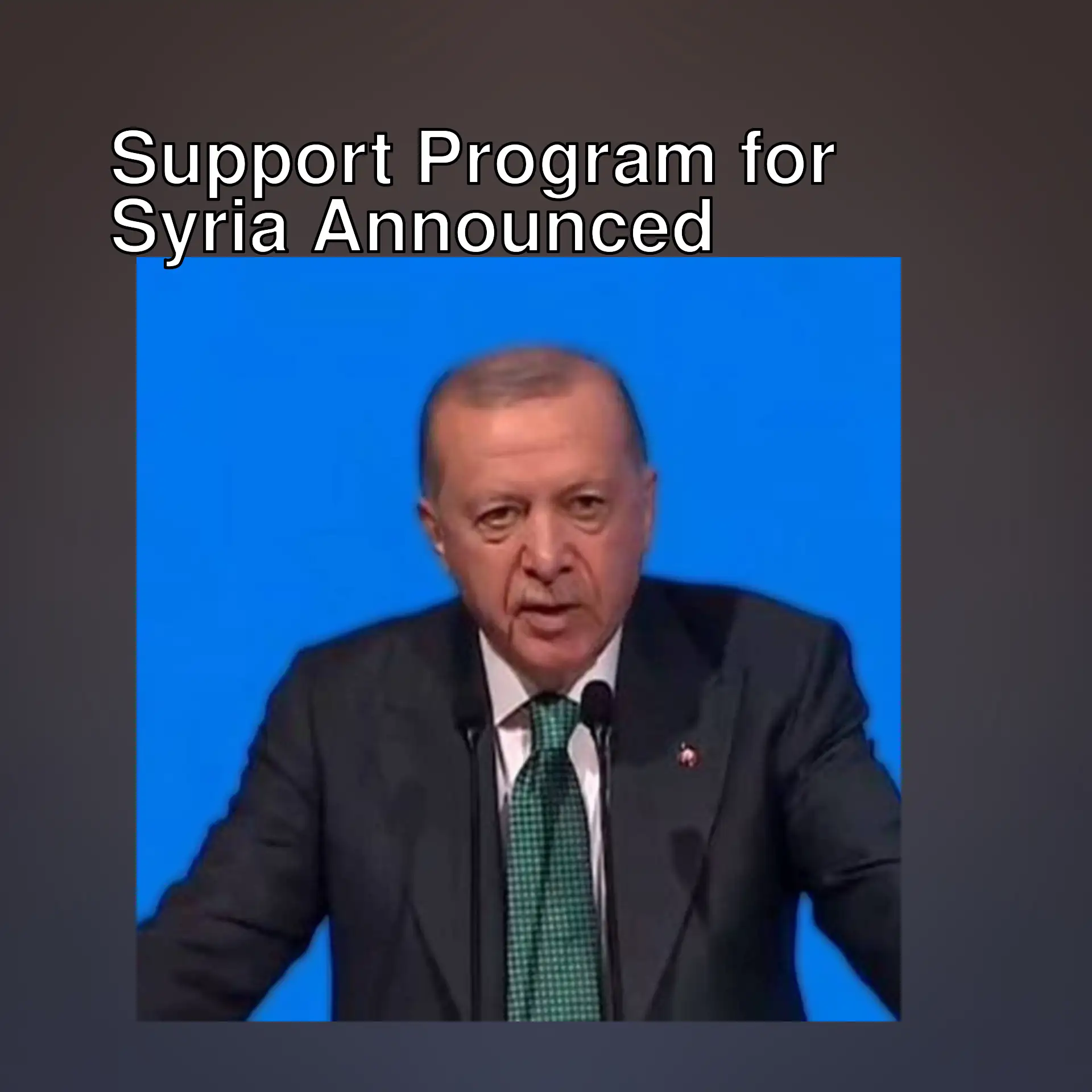 President Erdoğan announced the special support program for Syria.