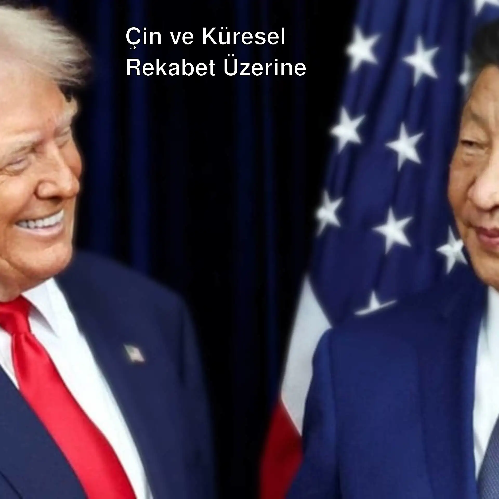 Trump ve Çin lideri Şi Cinping'in buluşması.