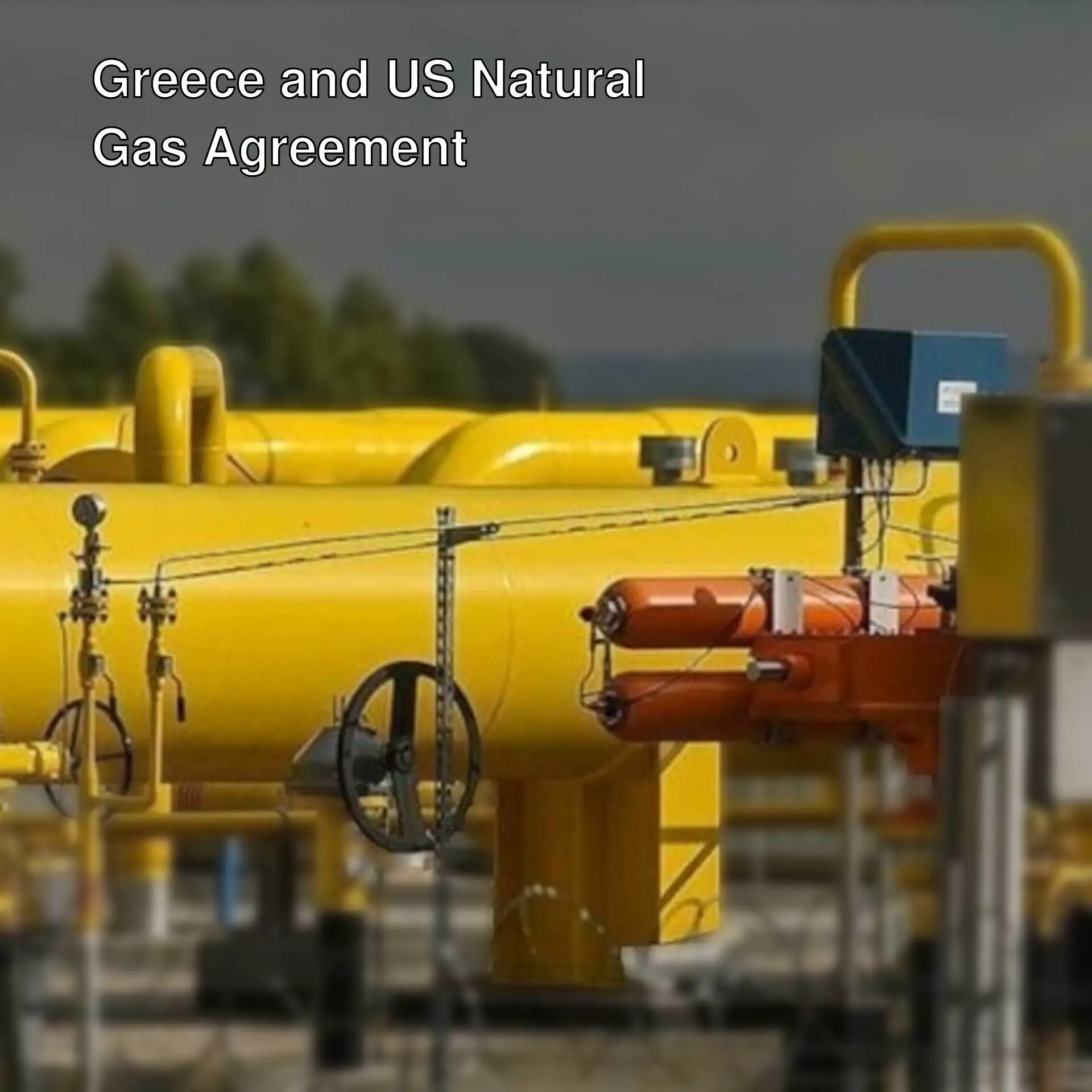 Yellow pipes in a factory