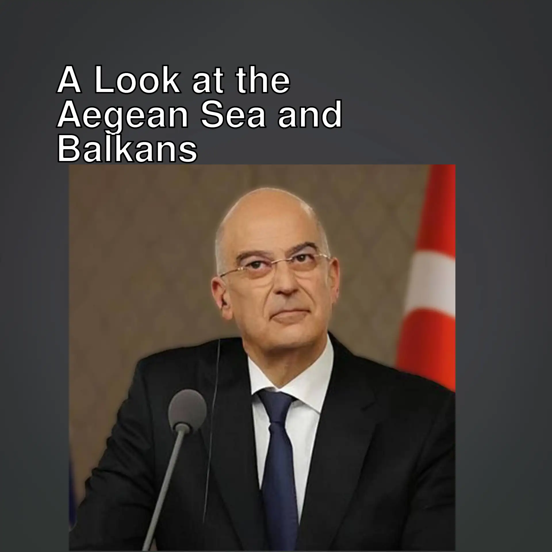 Greek Defense Minister Nikos Dendias at a press conference. Greek Defense Minister Nikos Dendias at a press conference.