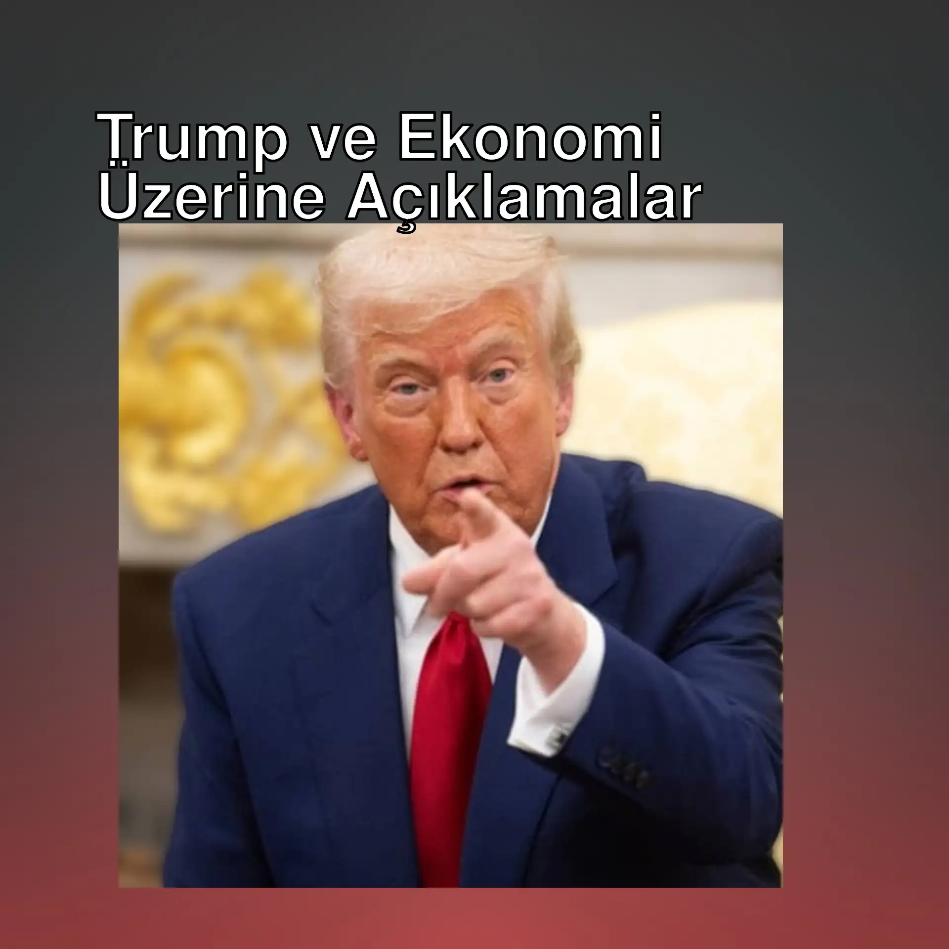 Trump, kameraya işaret eden bir adam.
