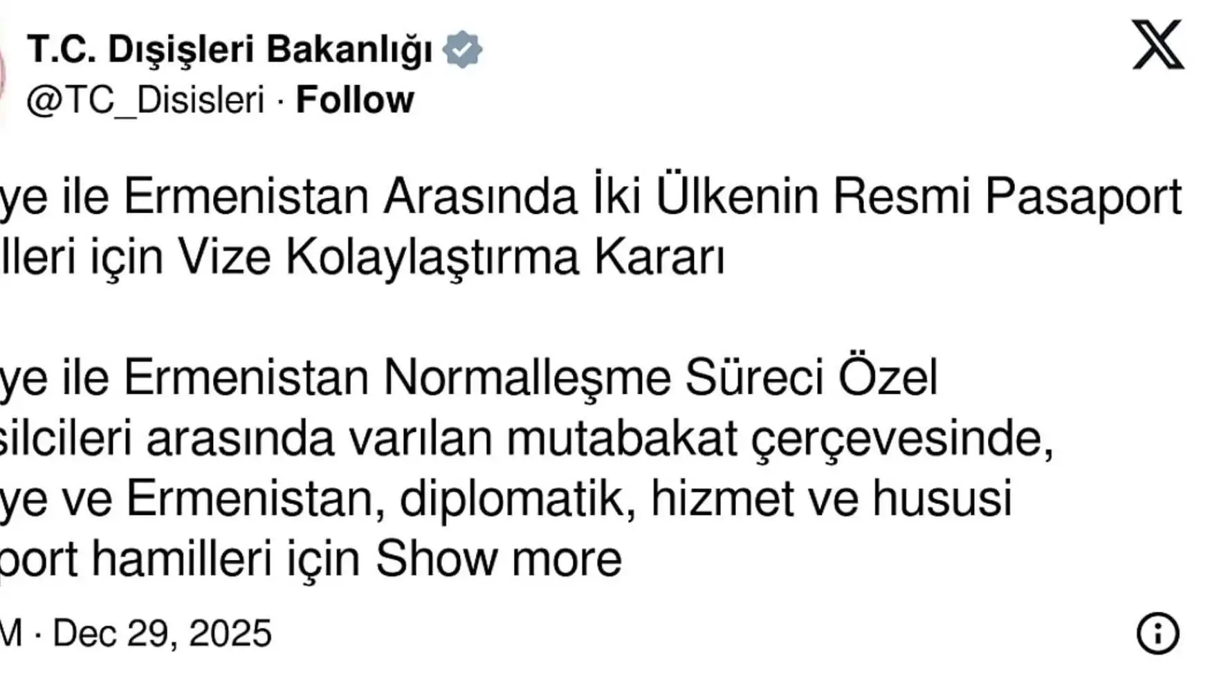 Bir sosyal medya gönderisinin ekran görüntüsü. Bir sosyal medya gönderisinin ekran görüntüsü.