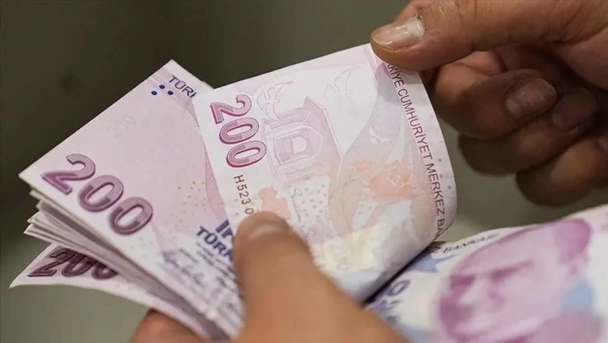 Bir kişinin Türk parası tutması. Bir kişinin Türk parası tutması.