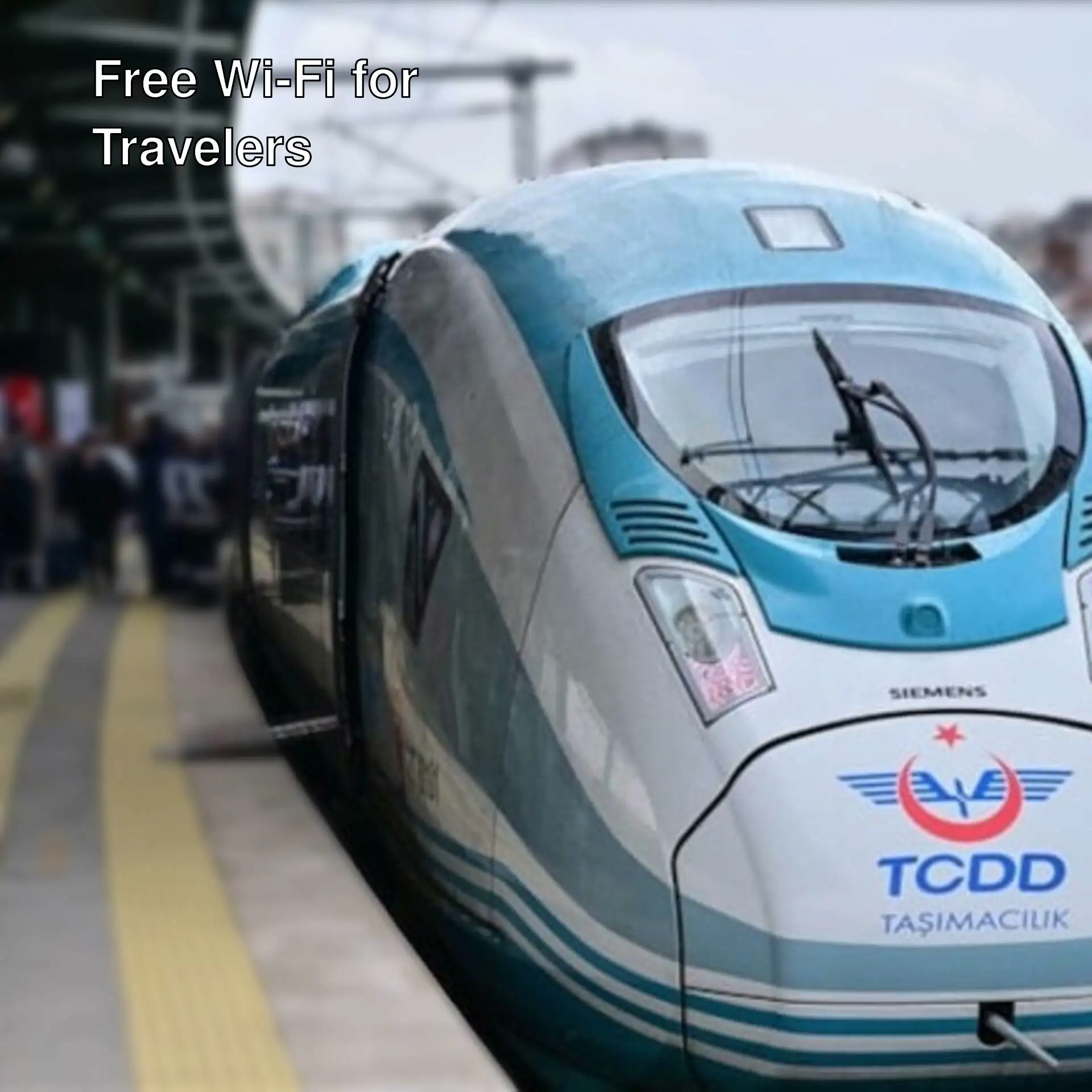 A train at a train station A train at a train station