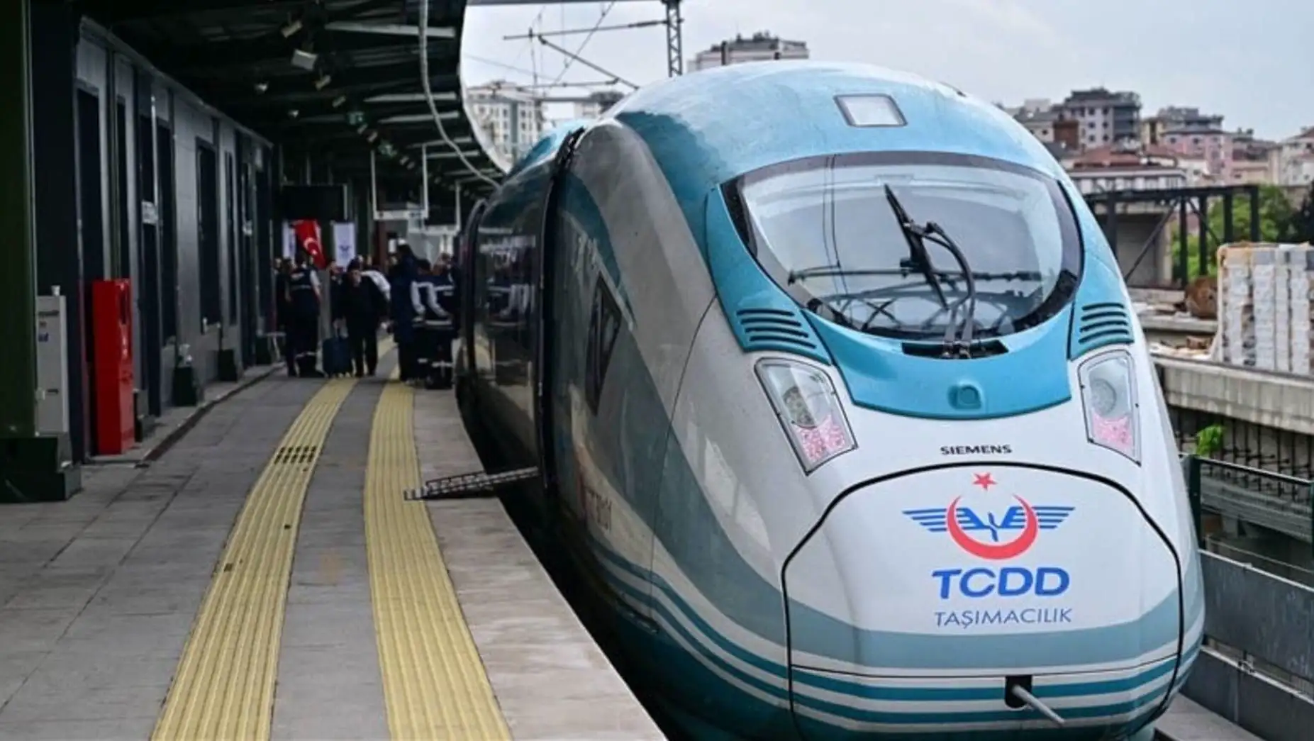 A train at a train station A train at a train station