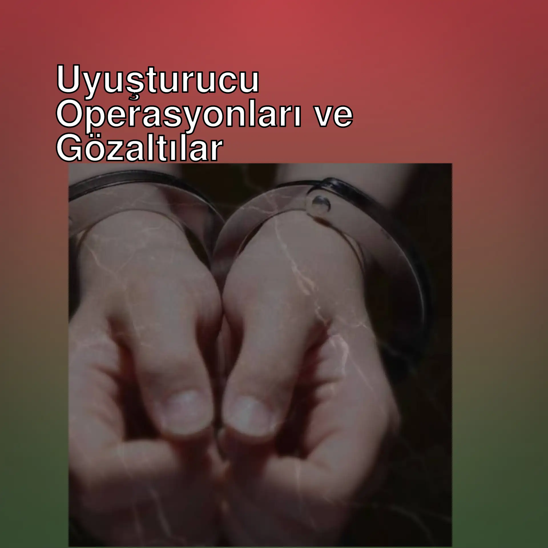 Uyuşturucu operasyonu sırasında kelepçelenmiş eller. Uyuşturucu operasyonu sırasında kelepçelenmiş eller.