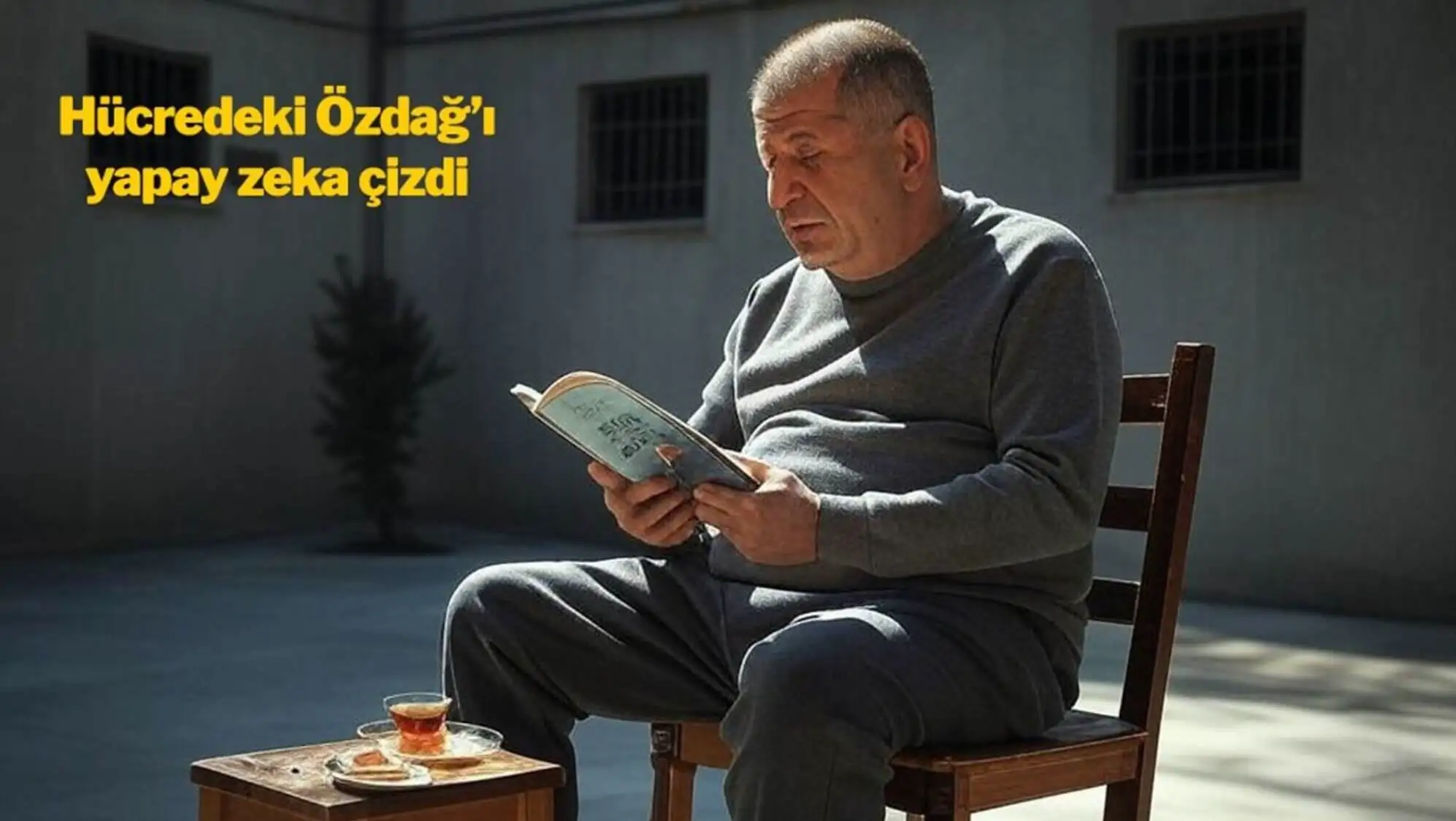 Ümit Özdağ, Silivri Cezaevi'nde kitap okurken. Ümit Özdağ, Silivri Cezaevi'nde kitap okurken.