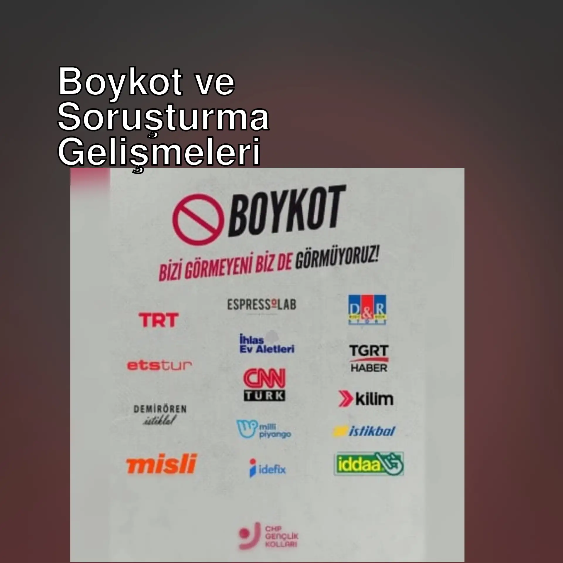 Boykot çağrıları hakkında soruşturma başlatıldı. Boykot çağrıları hakkında soruşturma başlatıldı.