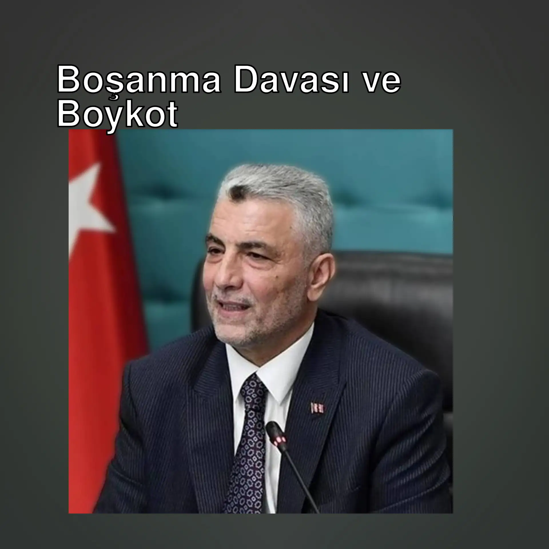 Bakan Bolat, boykot açıklaması yaparken. Bakan Bolat, boykot açıklaması yaparken.