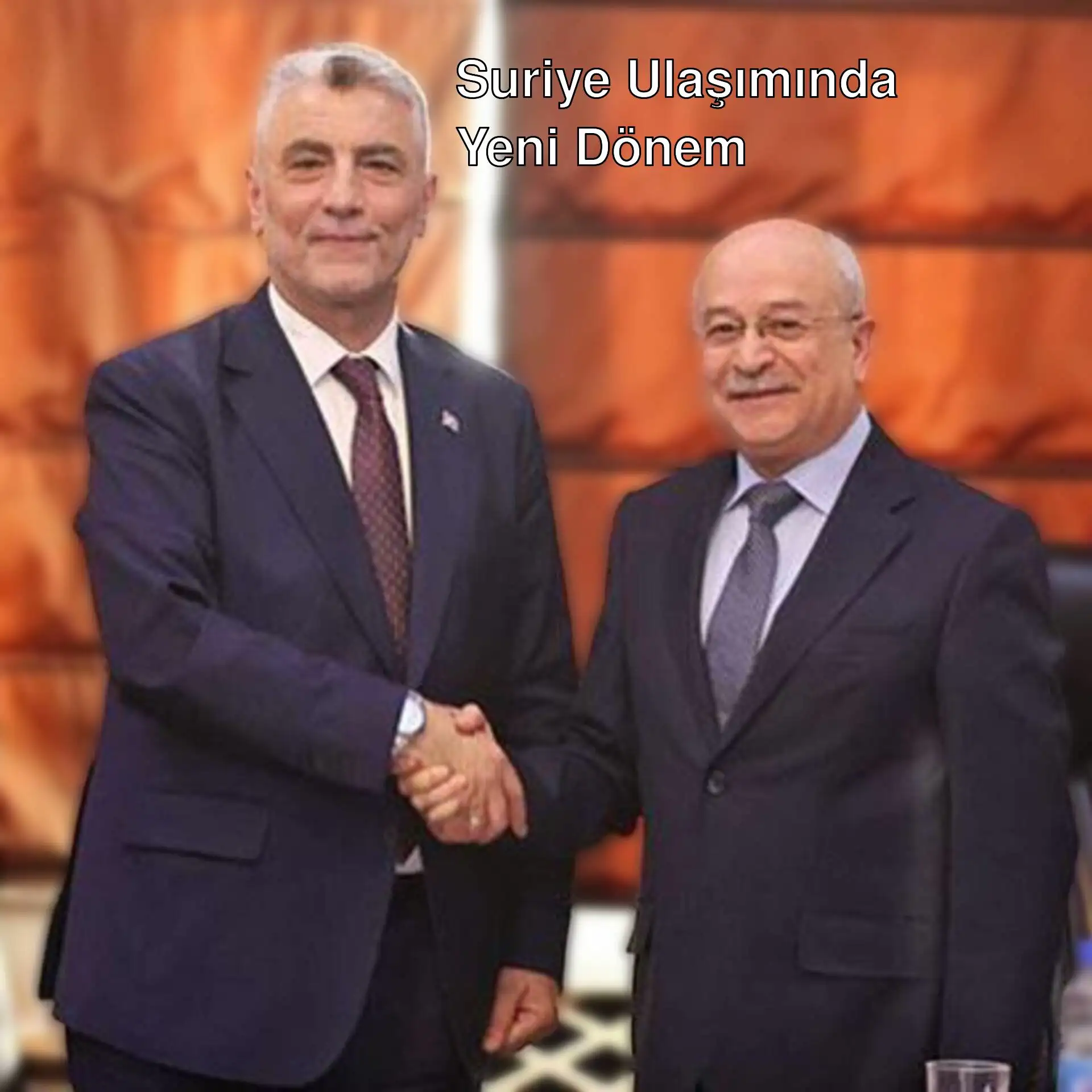 Bakan Bolat ve Suriye Ulaştırma Bakanı görüşme yapıyor.