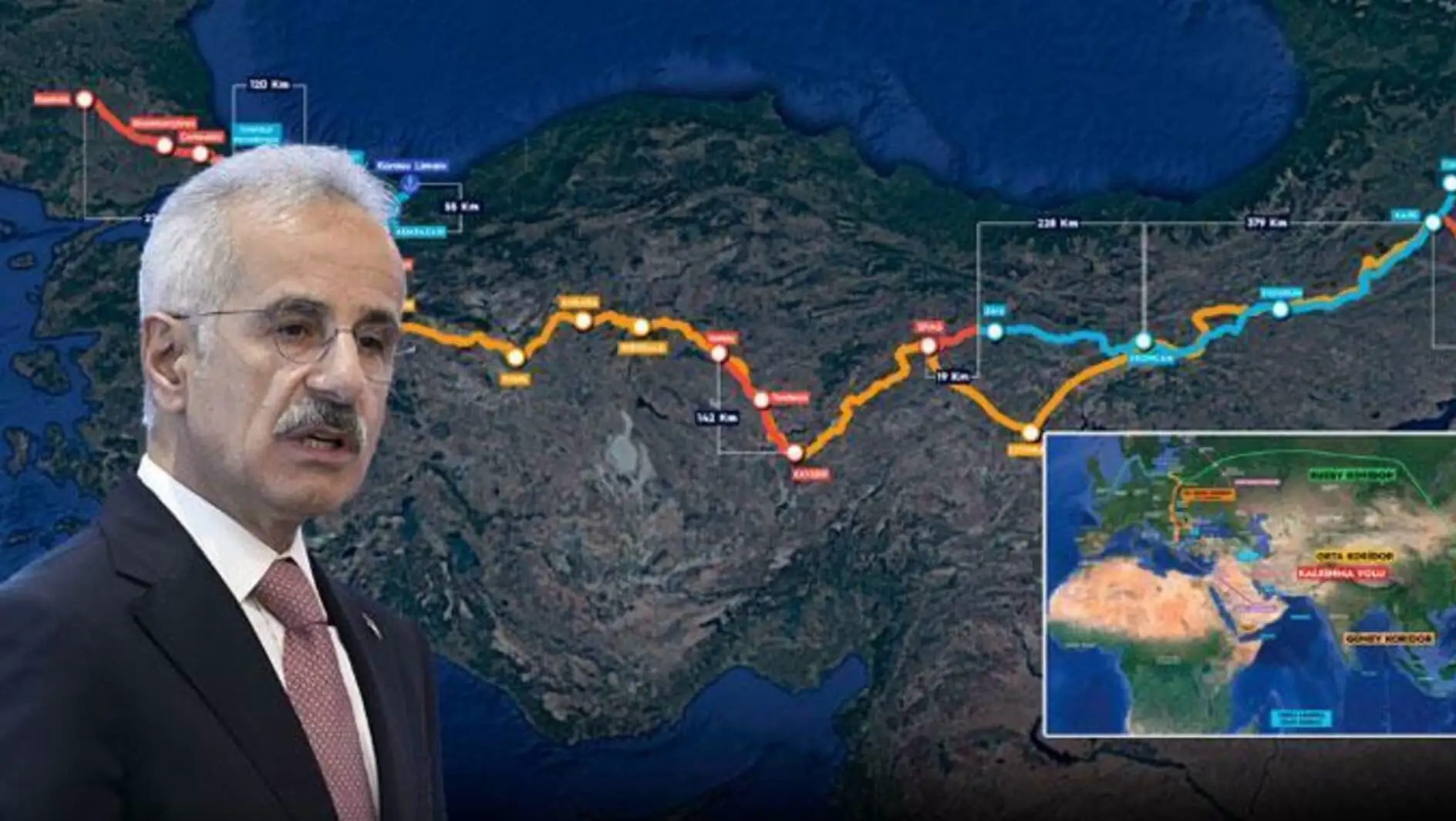 Cumhurbaşkanı Erdoğan, ulaştırma projeleri hakkında bilgi veriyor.