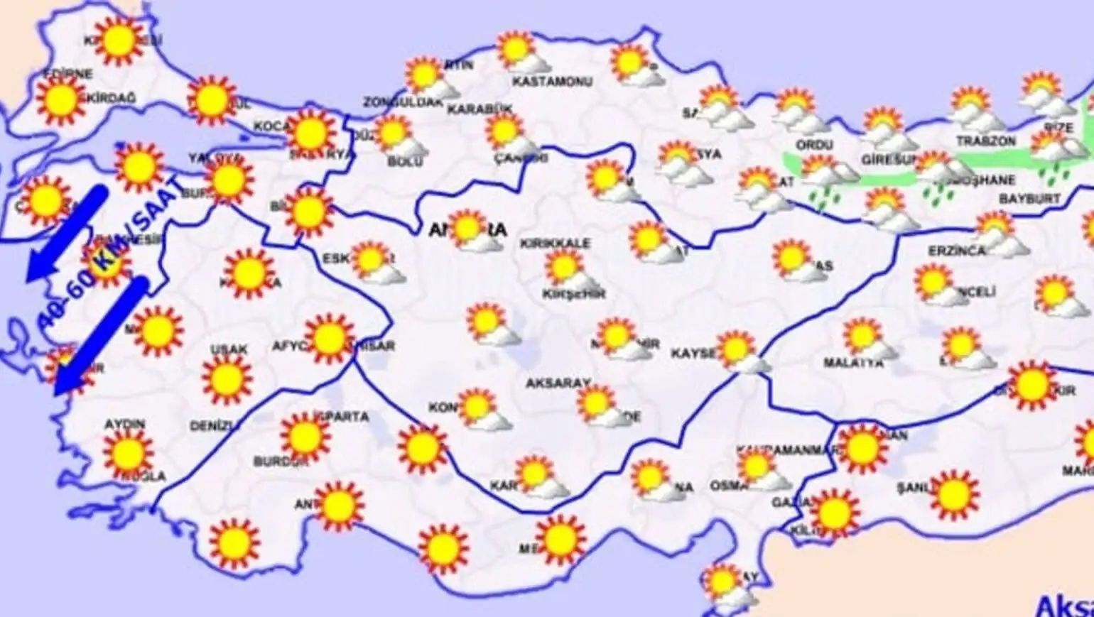 Hava durumu haritası Hava durumu haritası