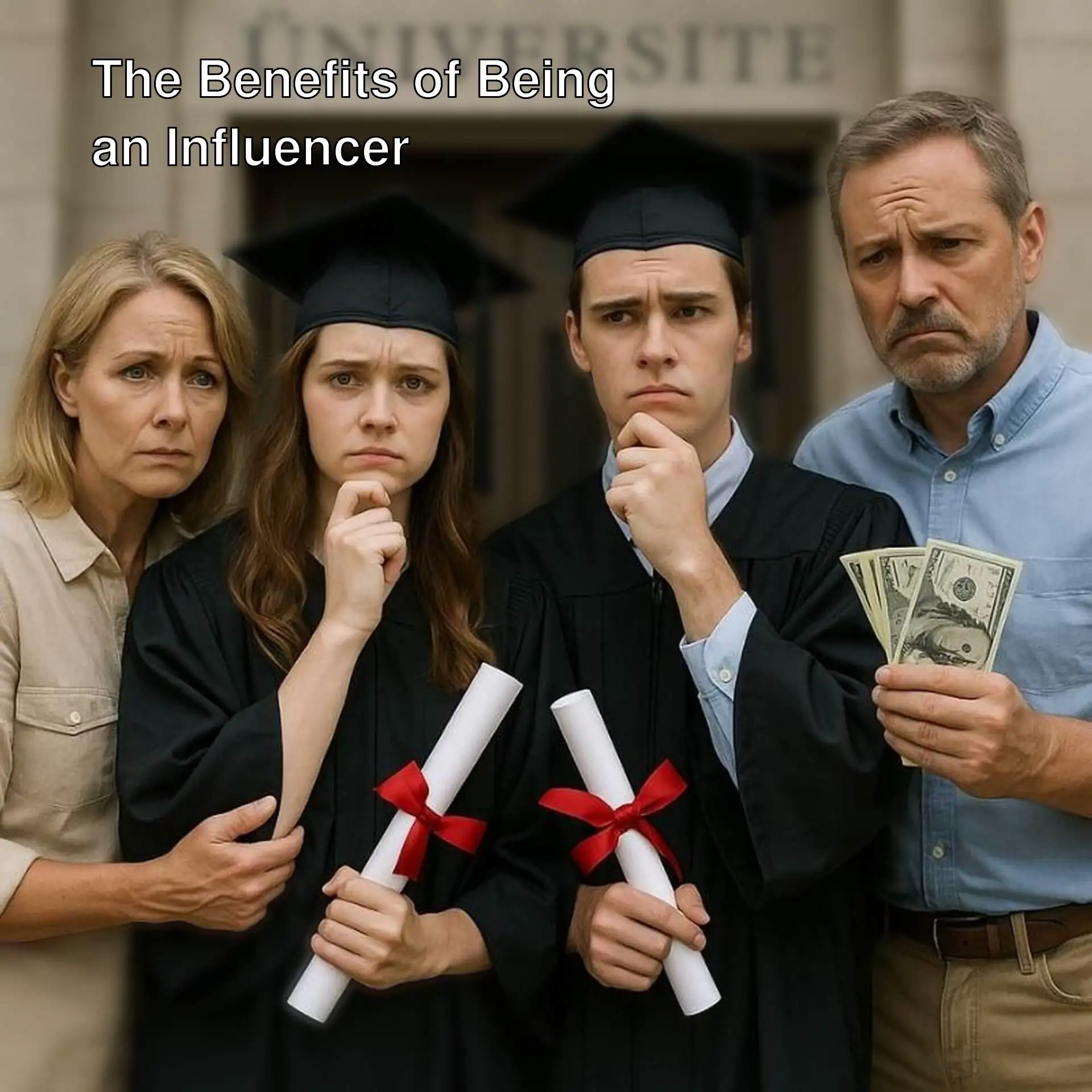 Differences between graduates and influencers. Differences between graduates and influencers.