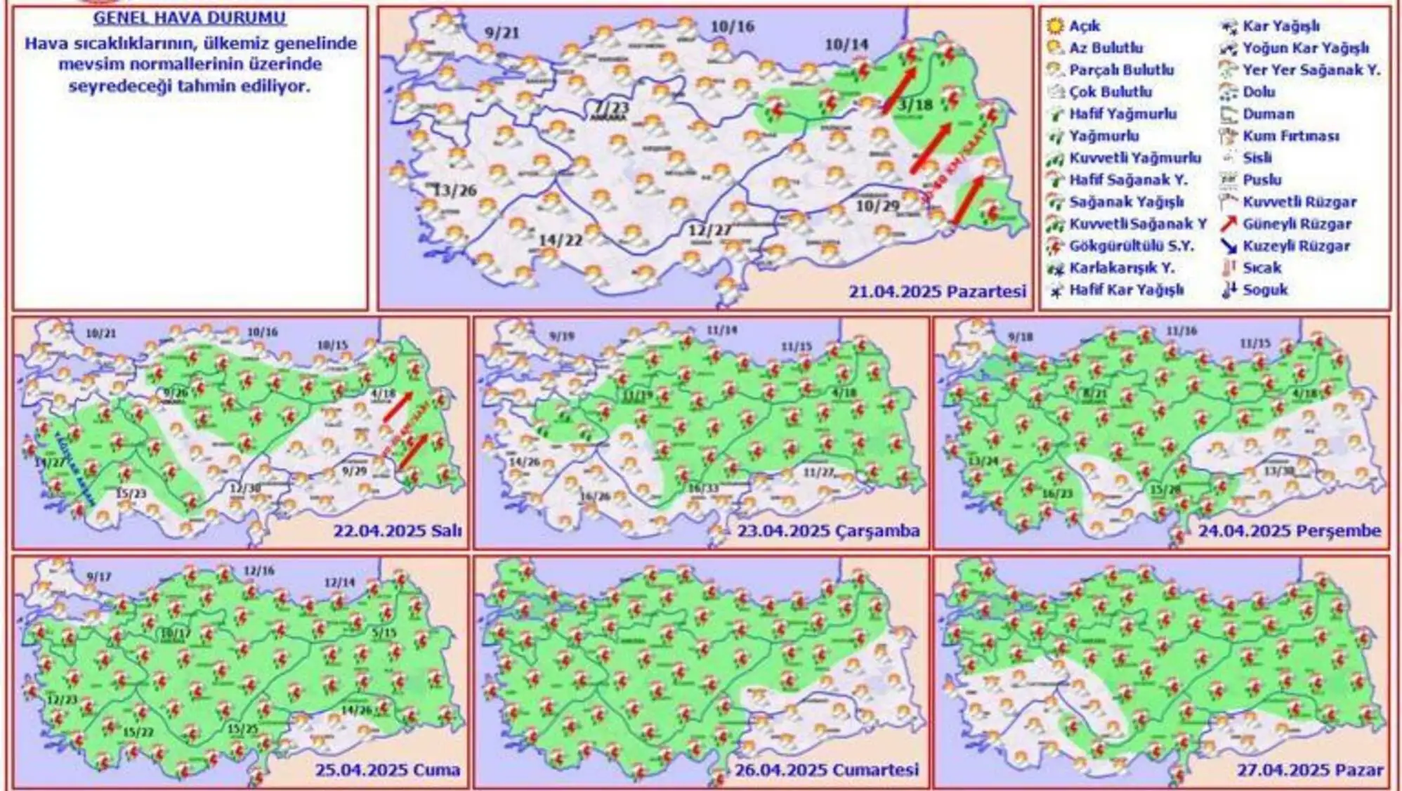 A map of different regions.