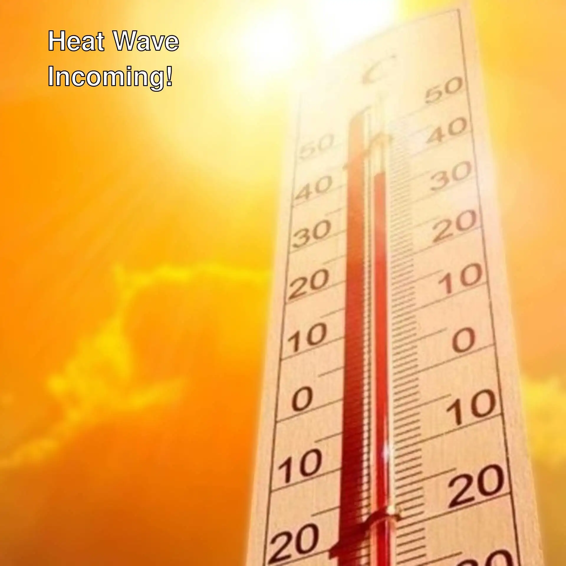 Thermometer with sunlight