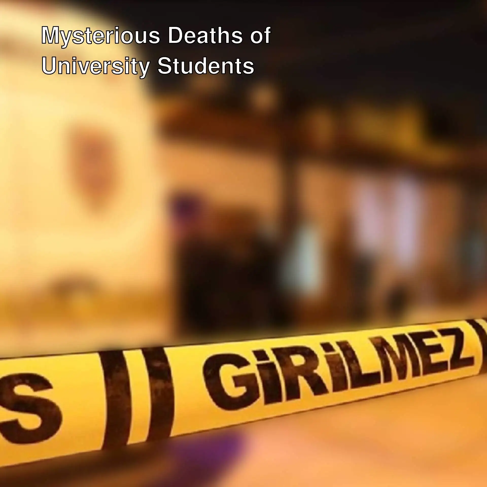 Yellow tape related to the mysterious death of a university student Yellow tape related to the mysterious death of a university student