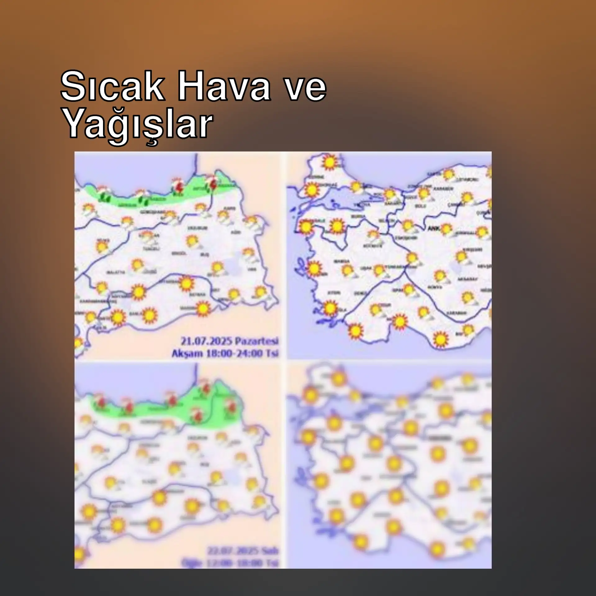 Türkiye'de hava durumu haritası Türkiye'de hava durumu haritası