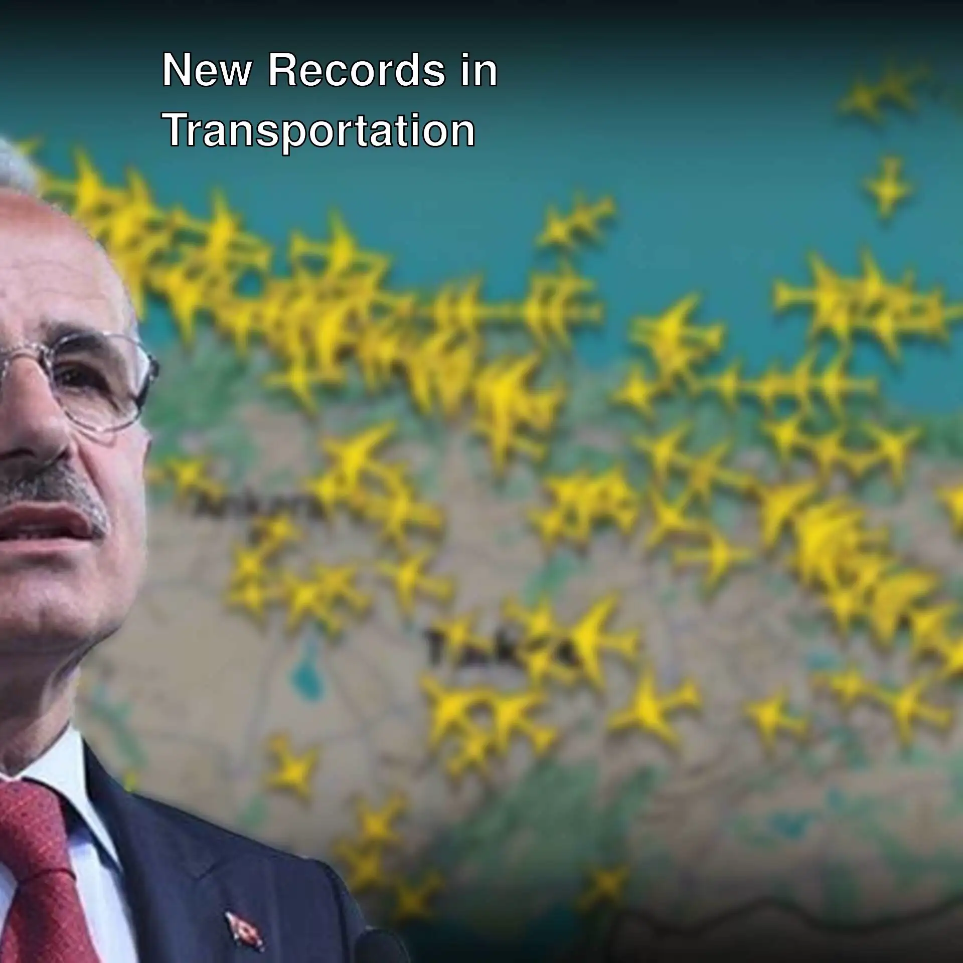 Minister Abdulkadir Uraloğlu shares information about air traffic records. Minister Abdulkadir Uraloğlu shares information about air traffic records.