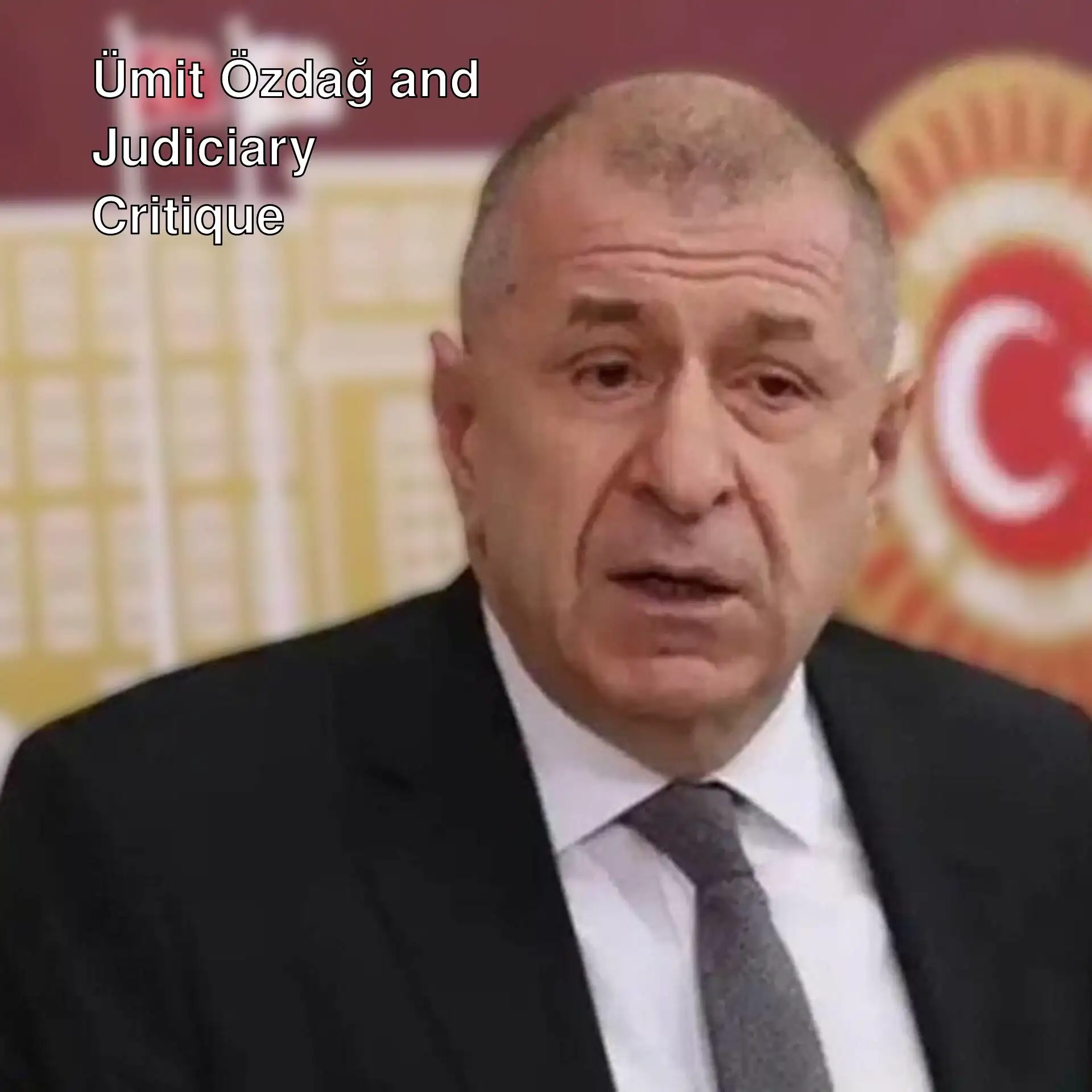 Ümit Özdağ making a judicial critique.