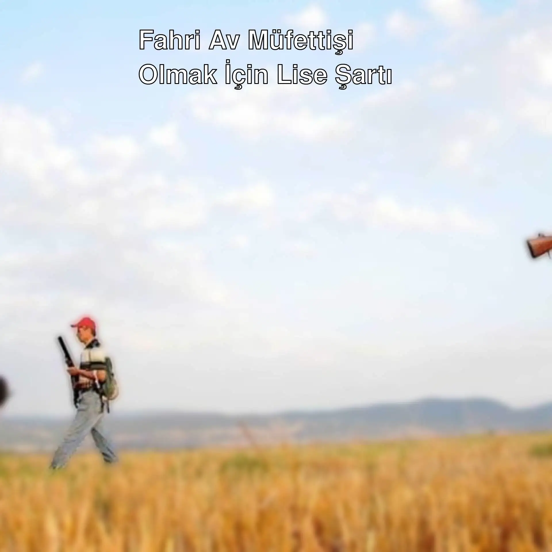 Bir adamın tarlada başka bir adama bakarken silah tutması.