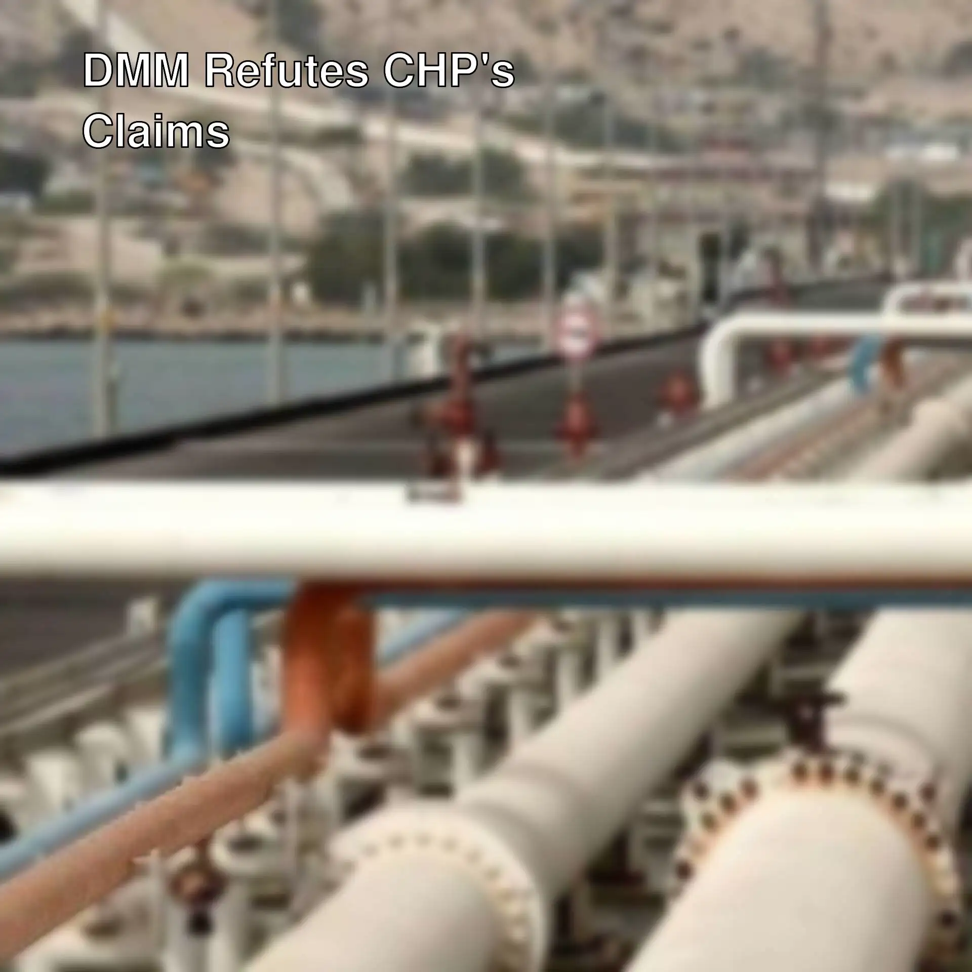 A long shot of a pipeline.