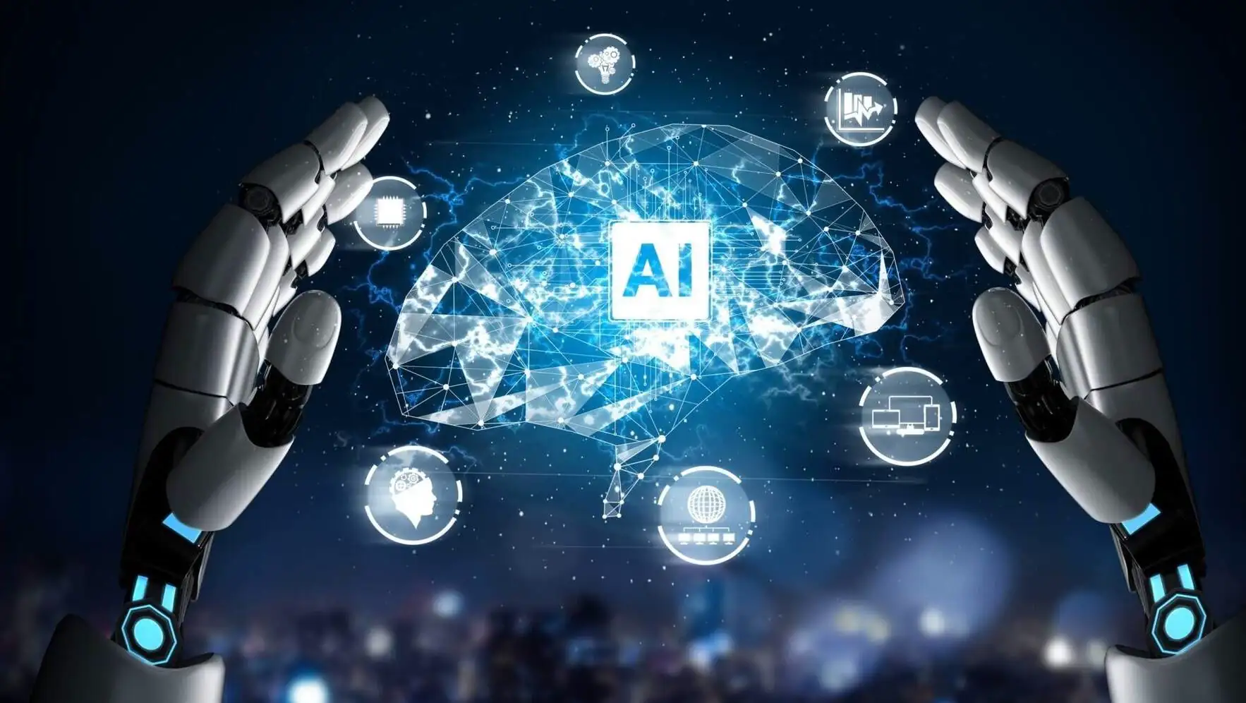 Interaction between AI and humans.