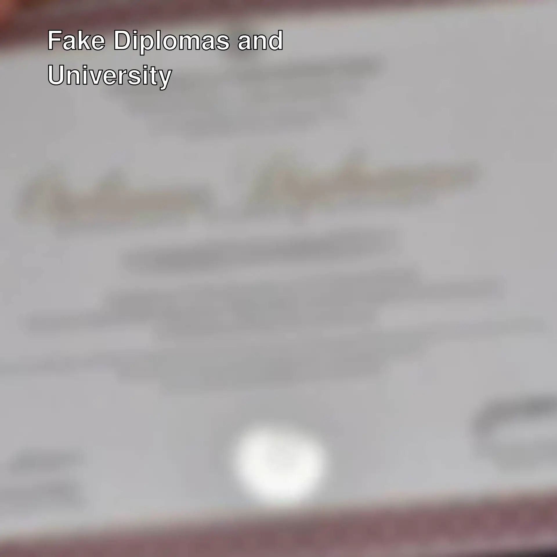 The prices of fake diplomas have increased significantly in the last year.
