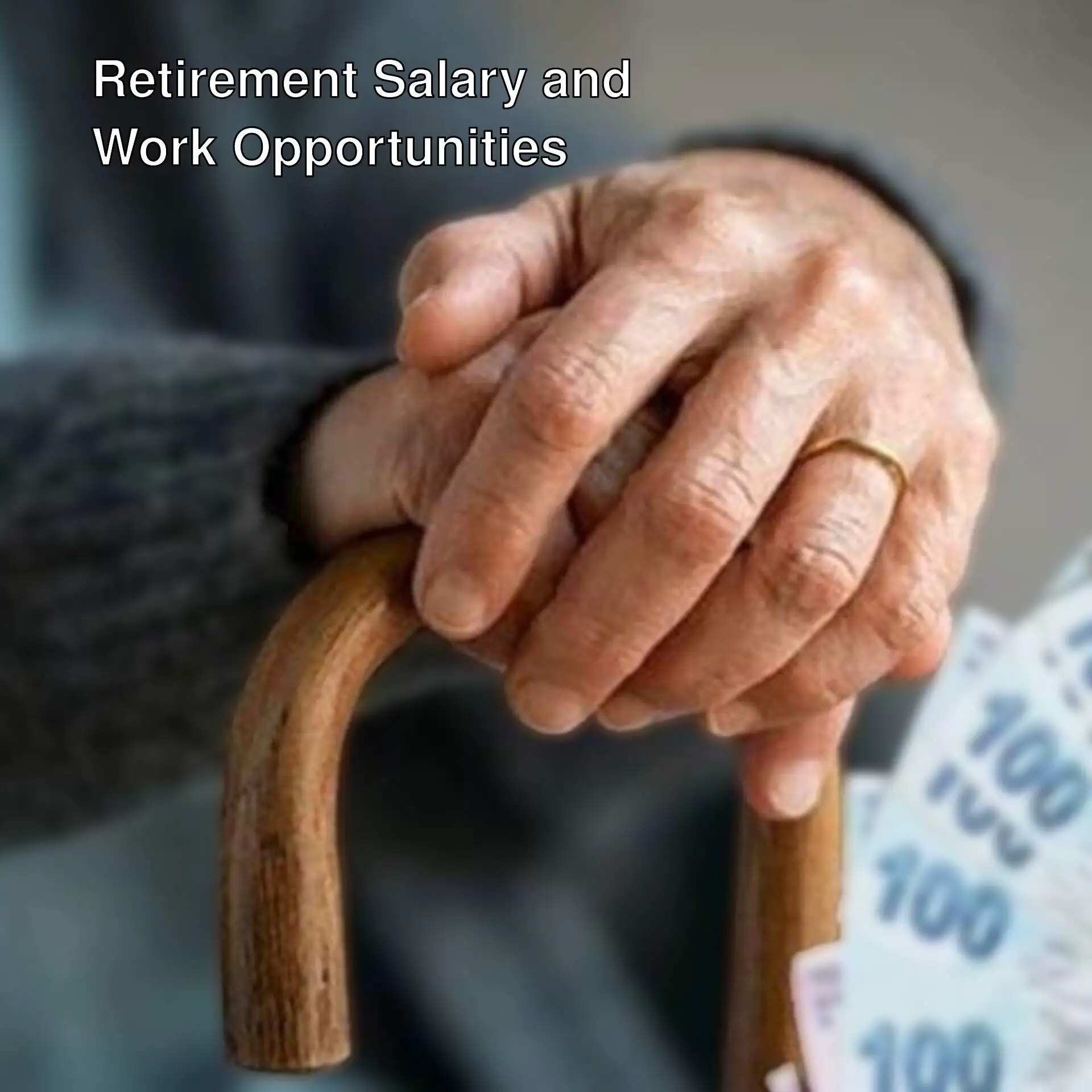 A person holding a cane with money in it.