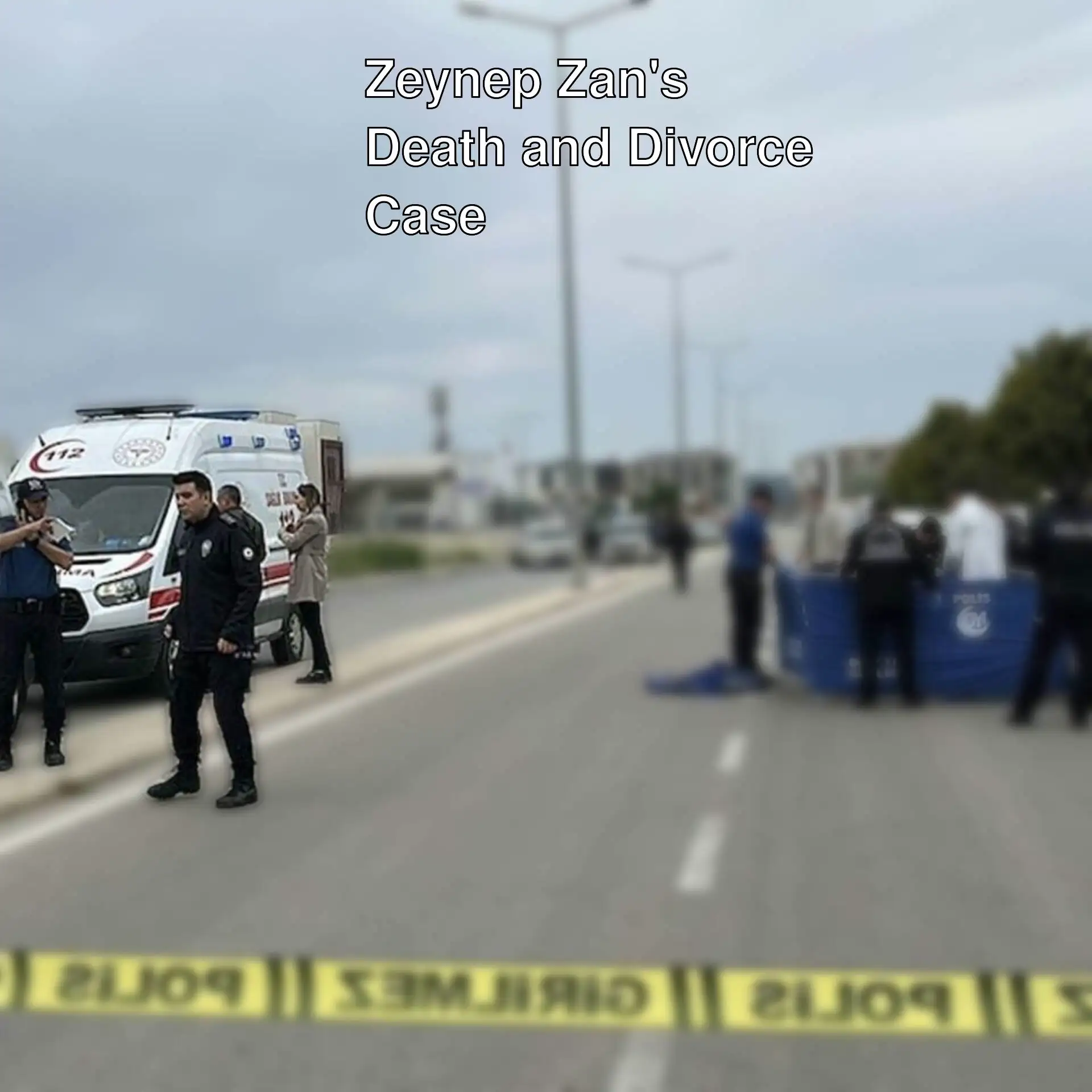 Police officers conducting an investigation at the scene.
