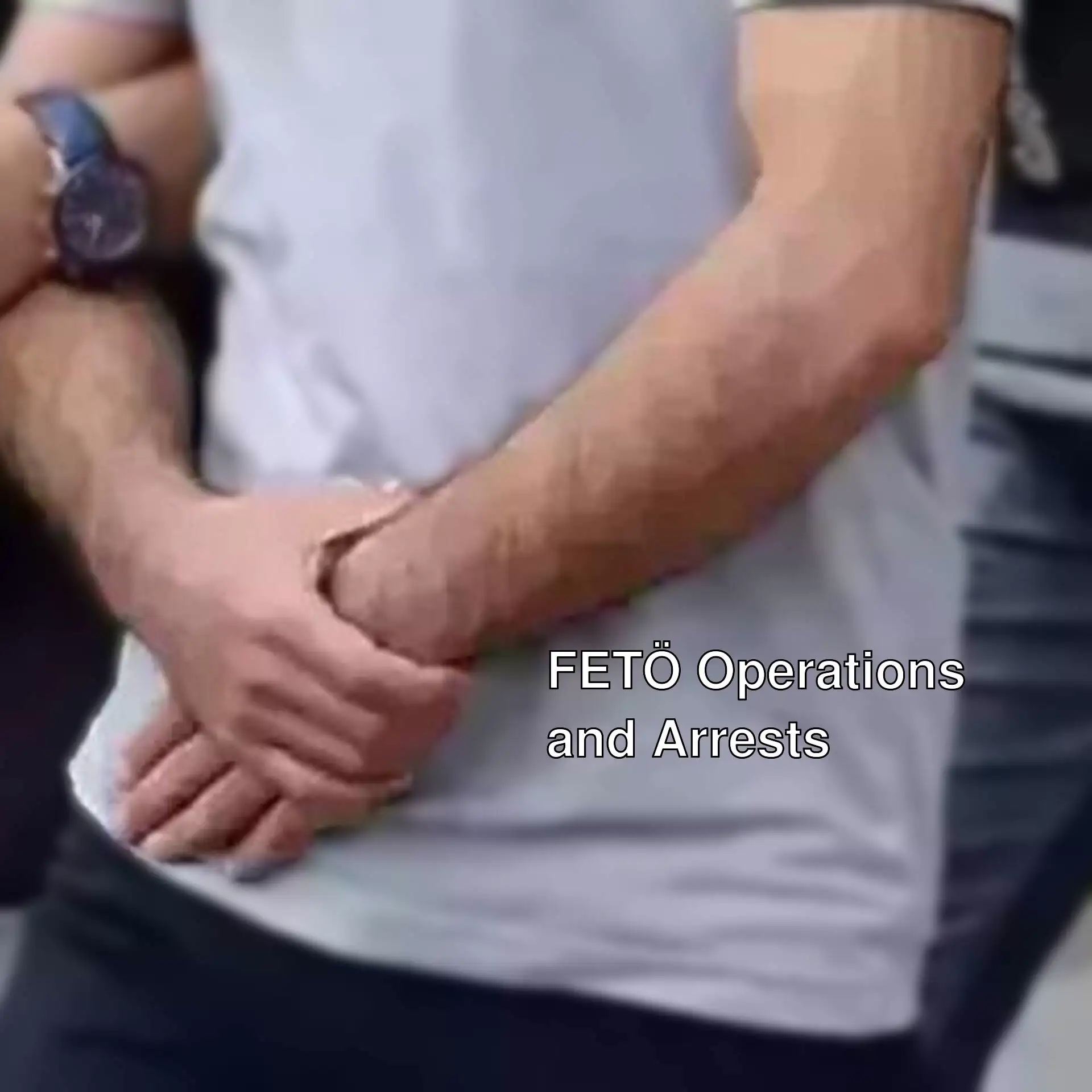 A person arrested during the FETÖ operation.
